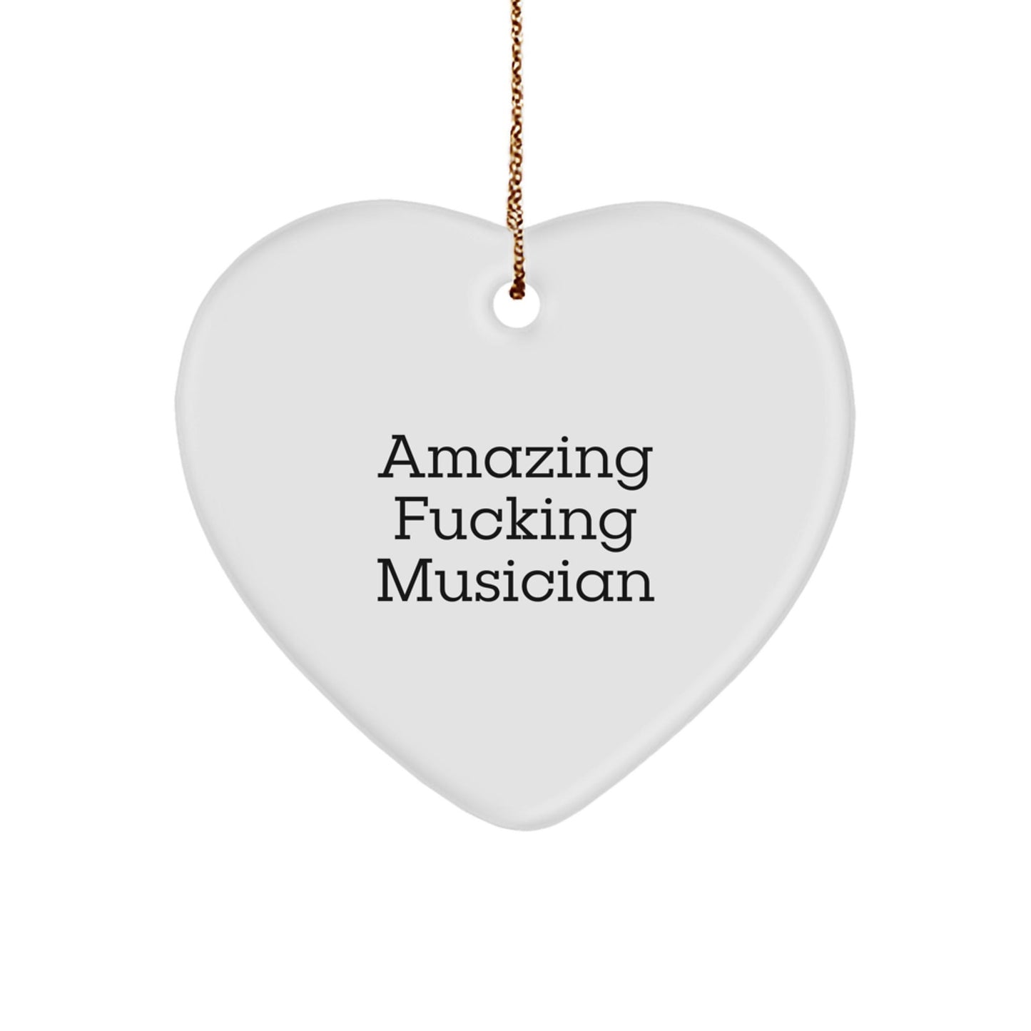 Funny Musician Heart Ornament Gifts from Friends, Unique Inspirational Christmas Ornaments for Musicians, Amazing Heart Shaped Decor - The Buy Boom