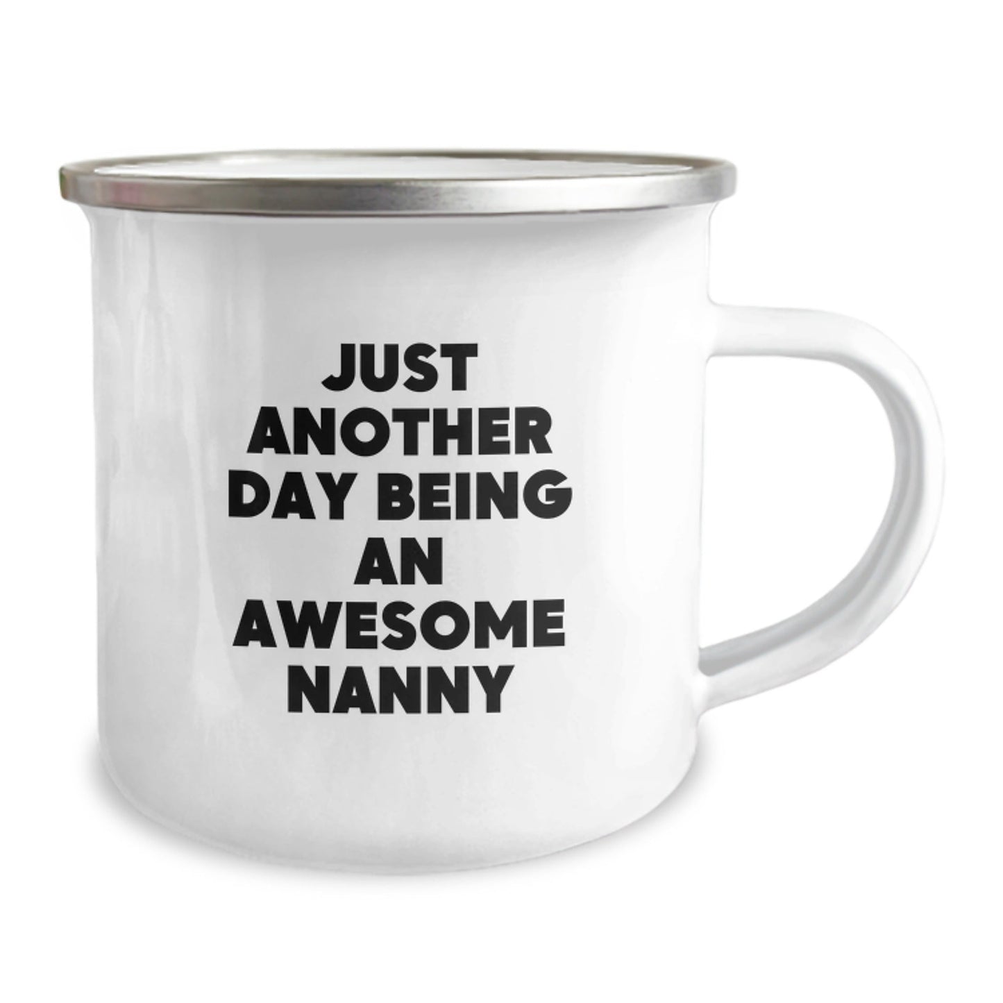 Funny Nanny Gifts from Men for Nanny - Just Another Day Being An Awesome Nanny Christmas Unique Gifts Camping Mug - The Buy Boom