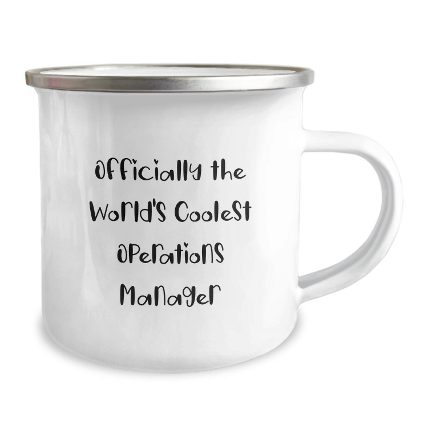 Funny Operations Manager Christmas Unique Gifts for Him, Officially The World's Coolest Operations Manager Stainless Steel Camping Mug - The Buy Boom