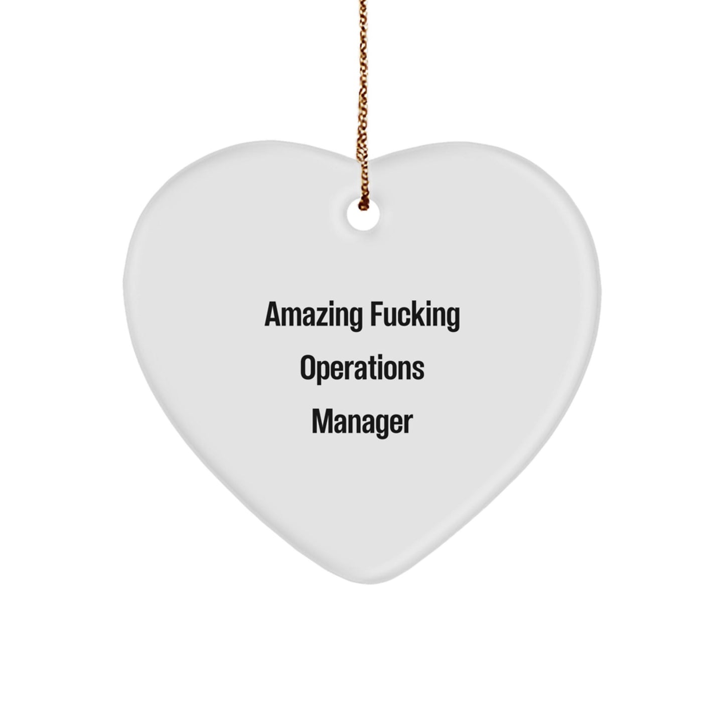 Funny Operations Manager Christmas Unique Gifts from Friends, Unique Heart Ornament for Operations Manager, Amazing F - king Operations Manager Love Gift - The Buy Boom