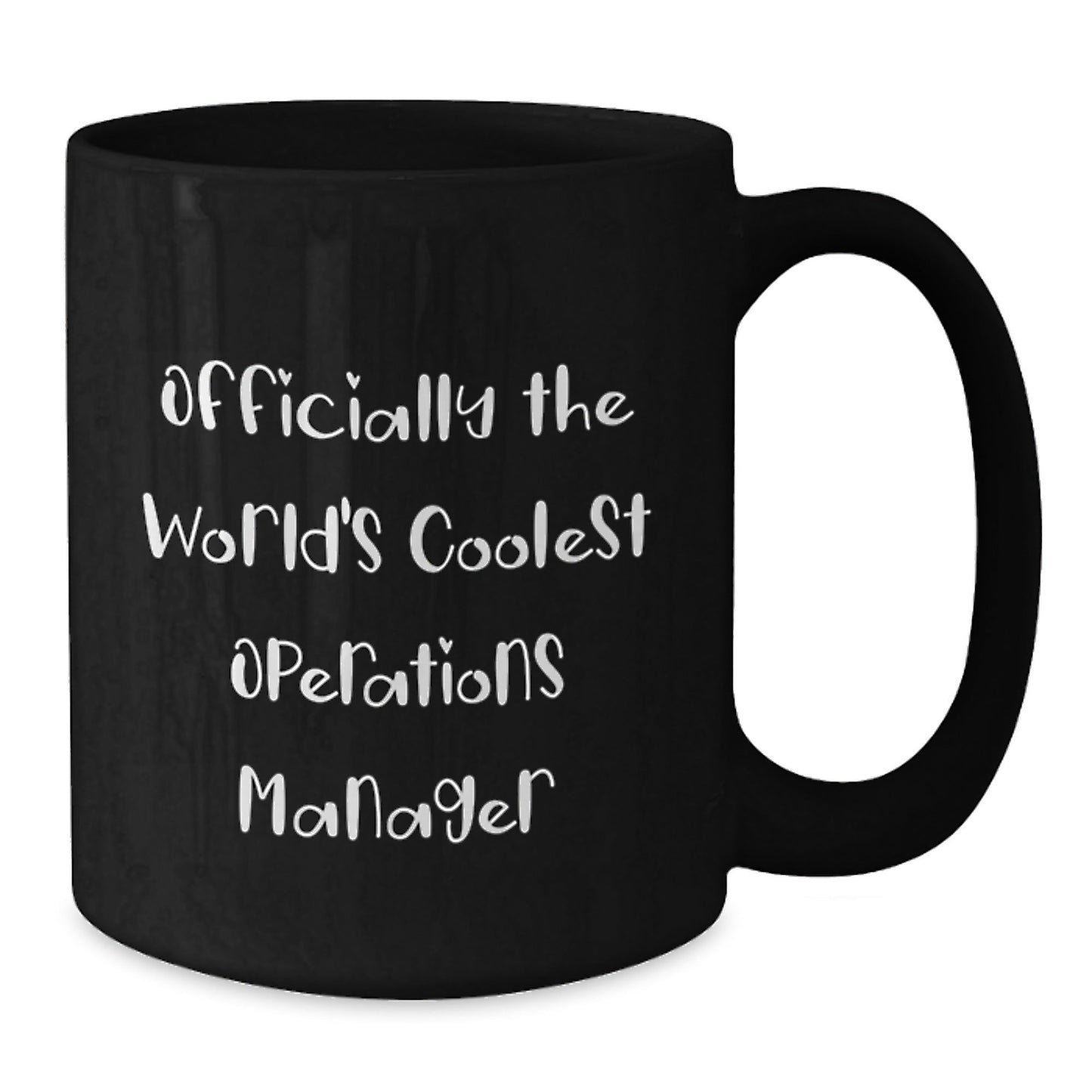 Funny Operations Manager Gifts, Christmas Unique Gifts for the World's Coolest Ops Manager, Black Coffee Mug with Humorous Quote - Gifts from Friends to Friends - The Buy Boom