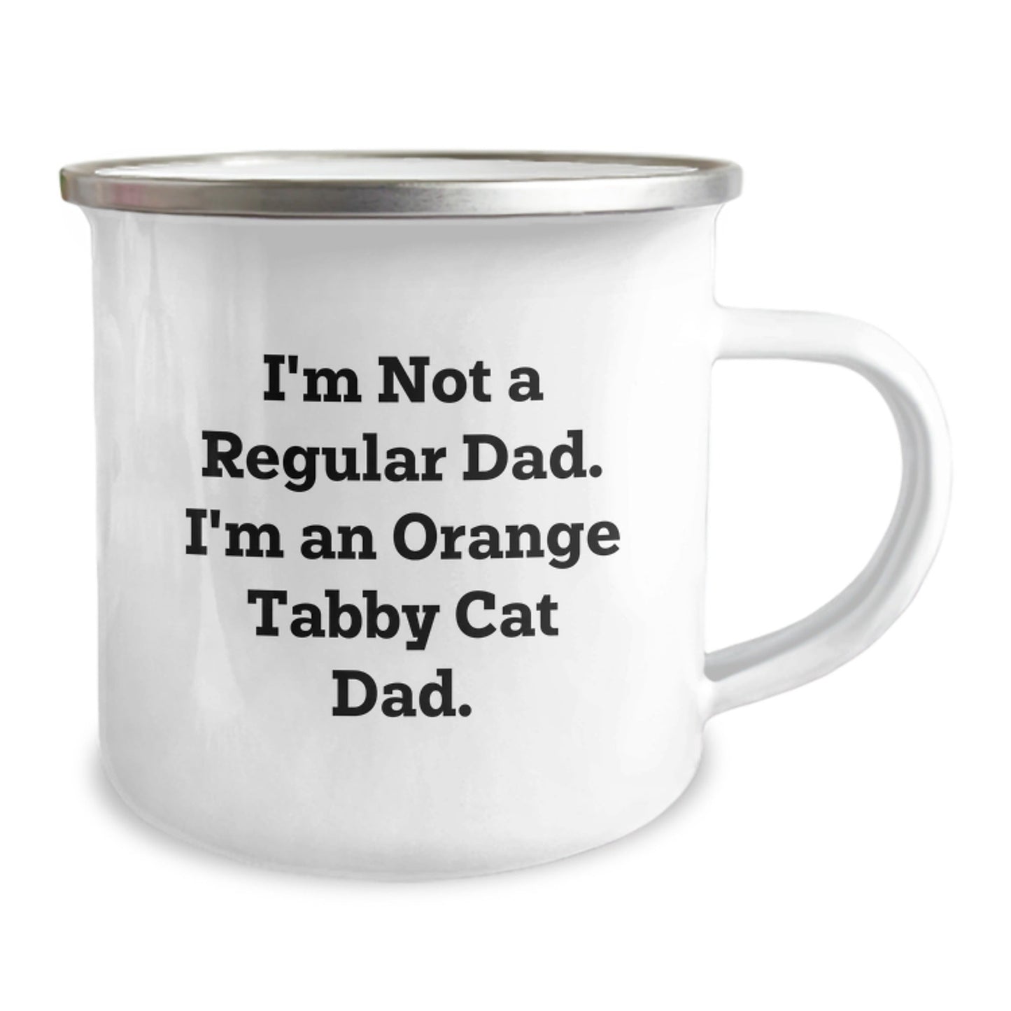 Funny Orange Tabby Cat Dad Gifts for Men - Orange Tabby Cat Camping Mug, Gifts from Dad to Orange Tabby Cat Lover, Birthday Unique Gifts - The Buy Boom