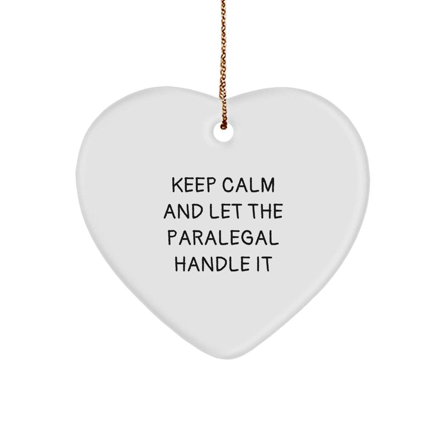 Funny Paralegal Gifts from Men, Heart Ornament for Women, Christmas Unique Keepsake - The Buy Boom