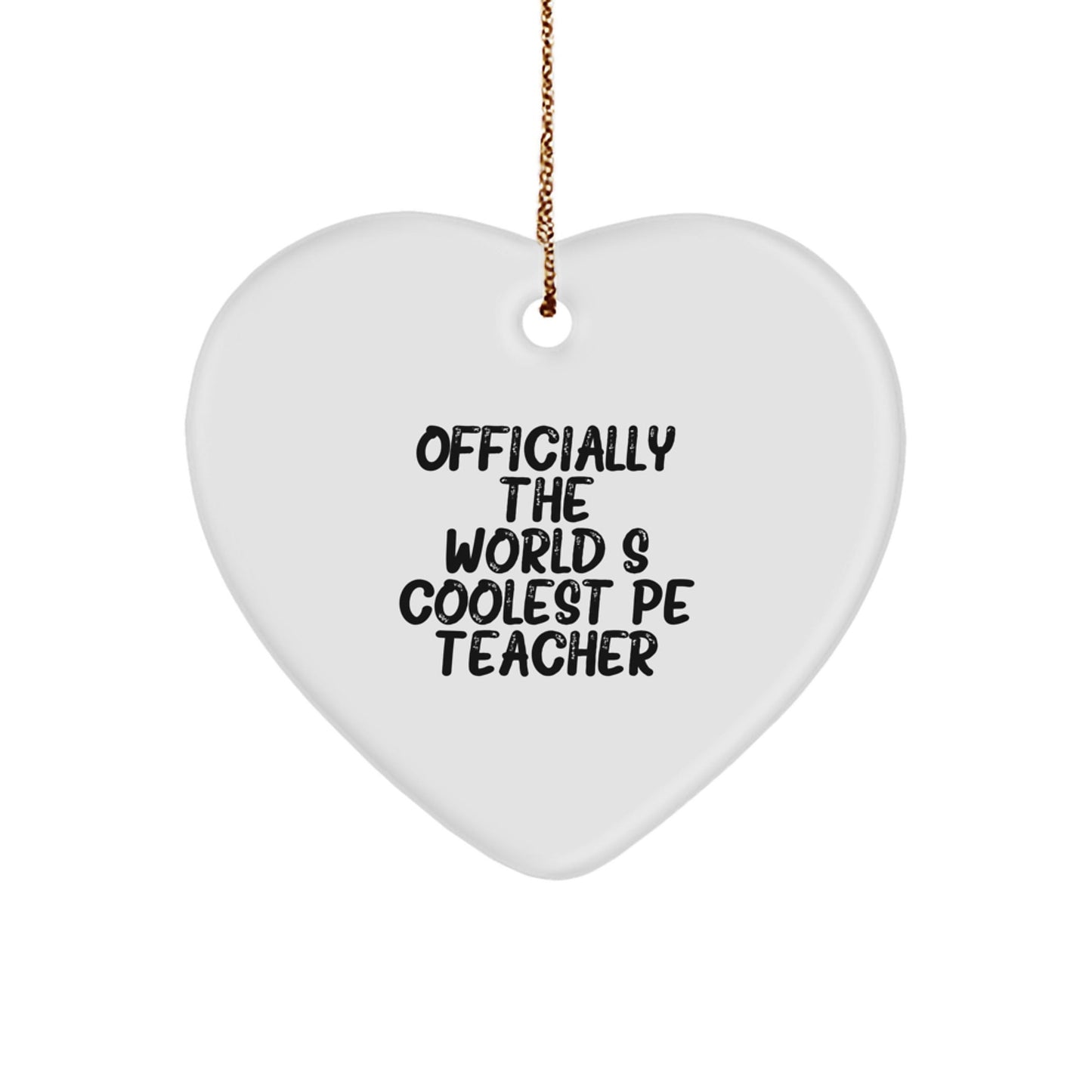 Funny PE Teacher Gift Ideas, Heart Ornament for Men, Christmas Unique Gifts from Friends, Gifts for PE Teacher - The Buy Boom