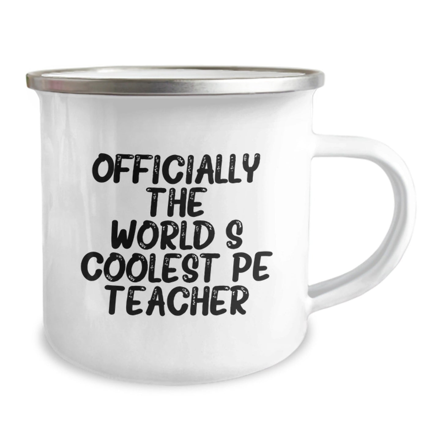 Funny PE Teacher Gifts from Friends - Officially The World's Coolest, Christmas Unique Gifts for PE Teachers, Camping Mug for Men - The Buy Boom