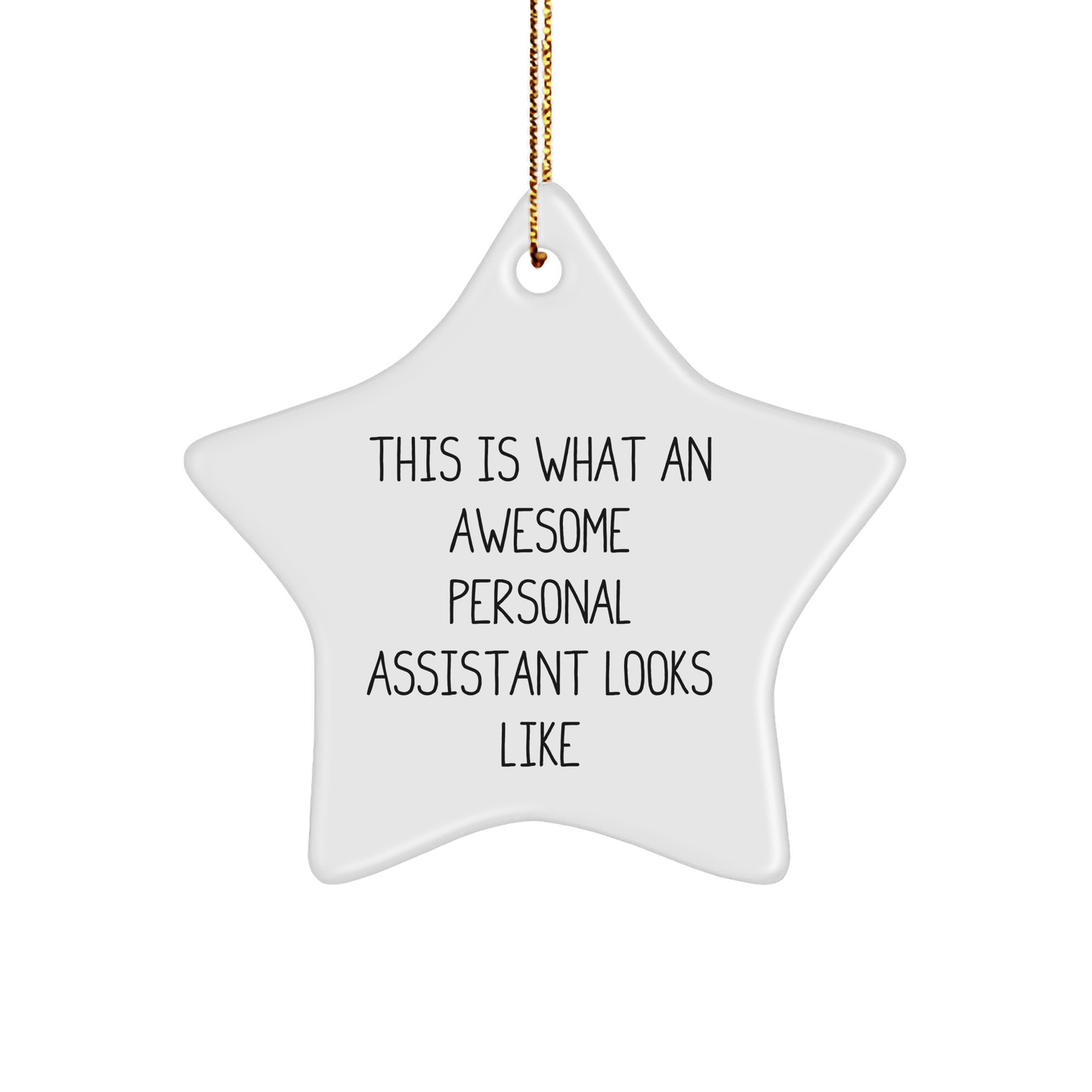 Funny Personal Assistant Gifts from Friends, Perfect Star Ornament for Christmas, 'This Is What An Awesome Personal Assistant Looks Like' Quote, Gifts for Personal Assistants - The Buy Boom