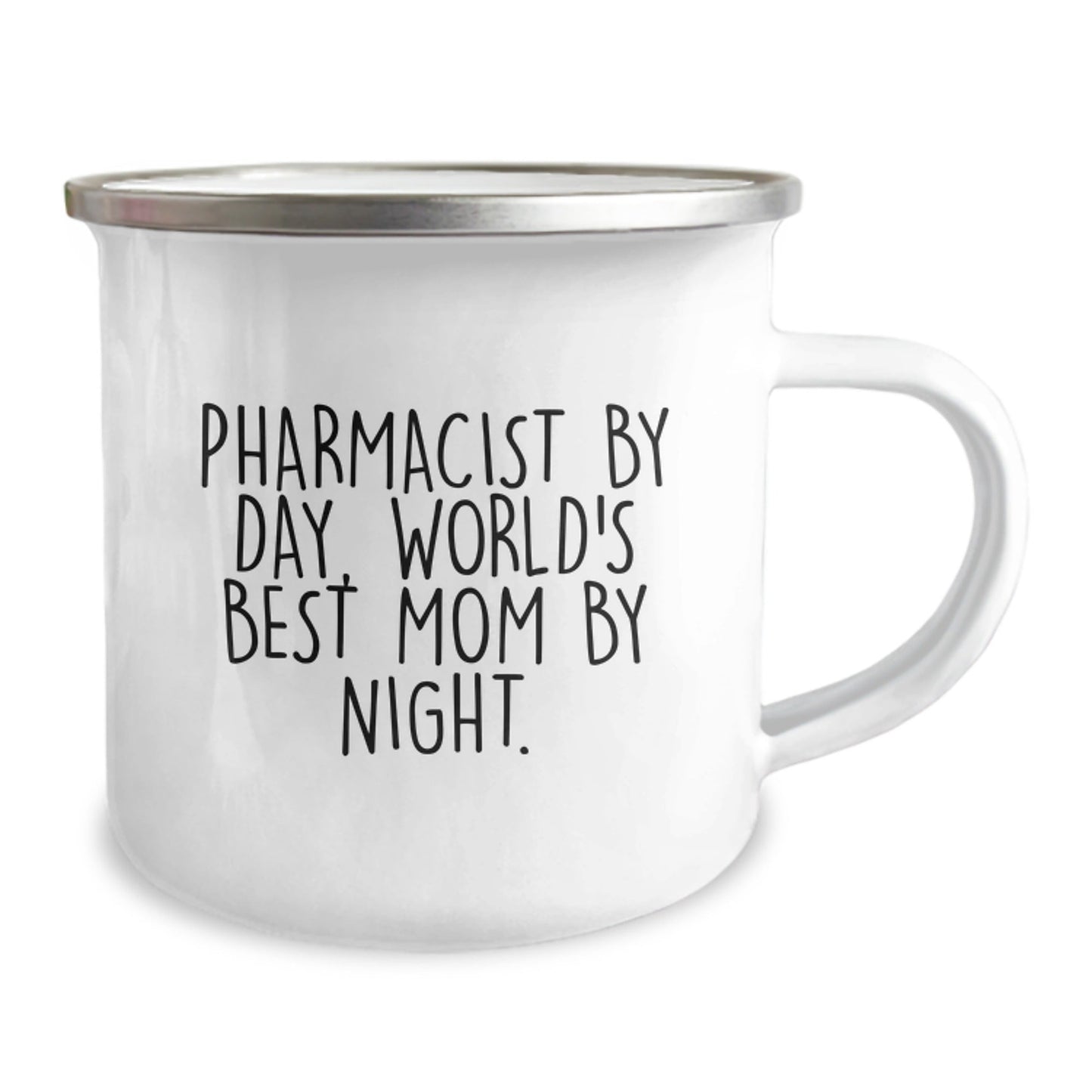 Funny Pharmacist Gifts from Mom - World's Best Mom By Night - Graduation Unique Gifts for Pharmacist Friends - Camping Mug for Men and Women - The Buy Boom