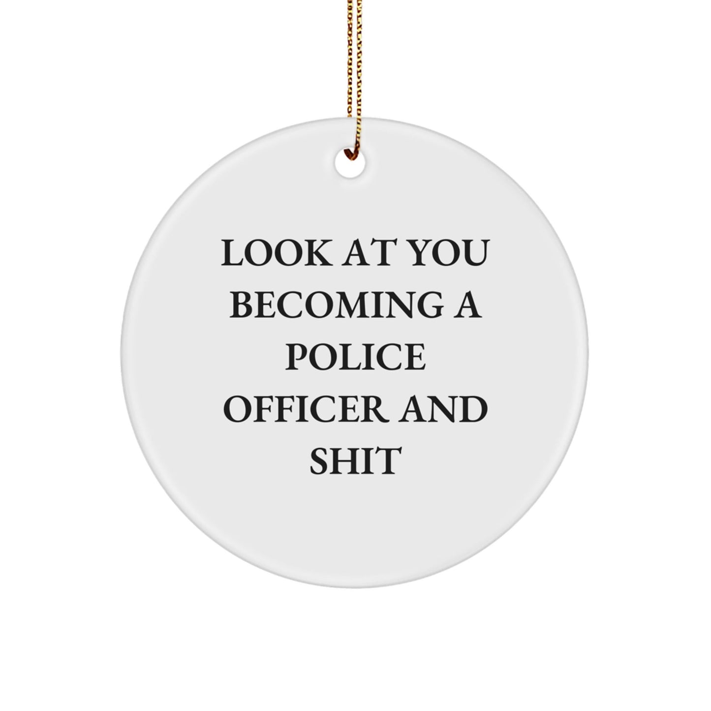Funny Police Officer Christmas Circle Ornament Gifts from Friends to Police Officer - The Buy Boom