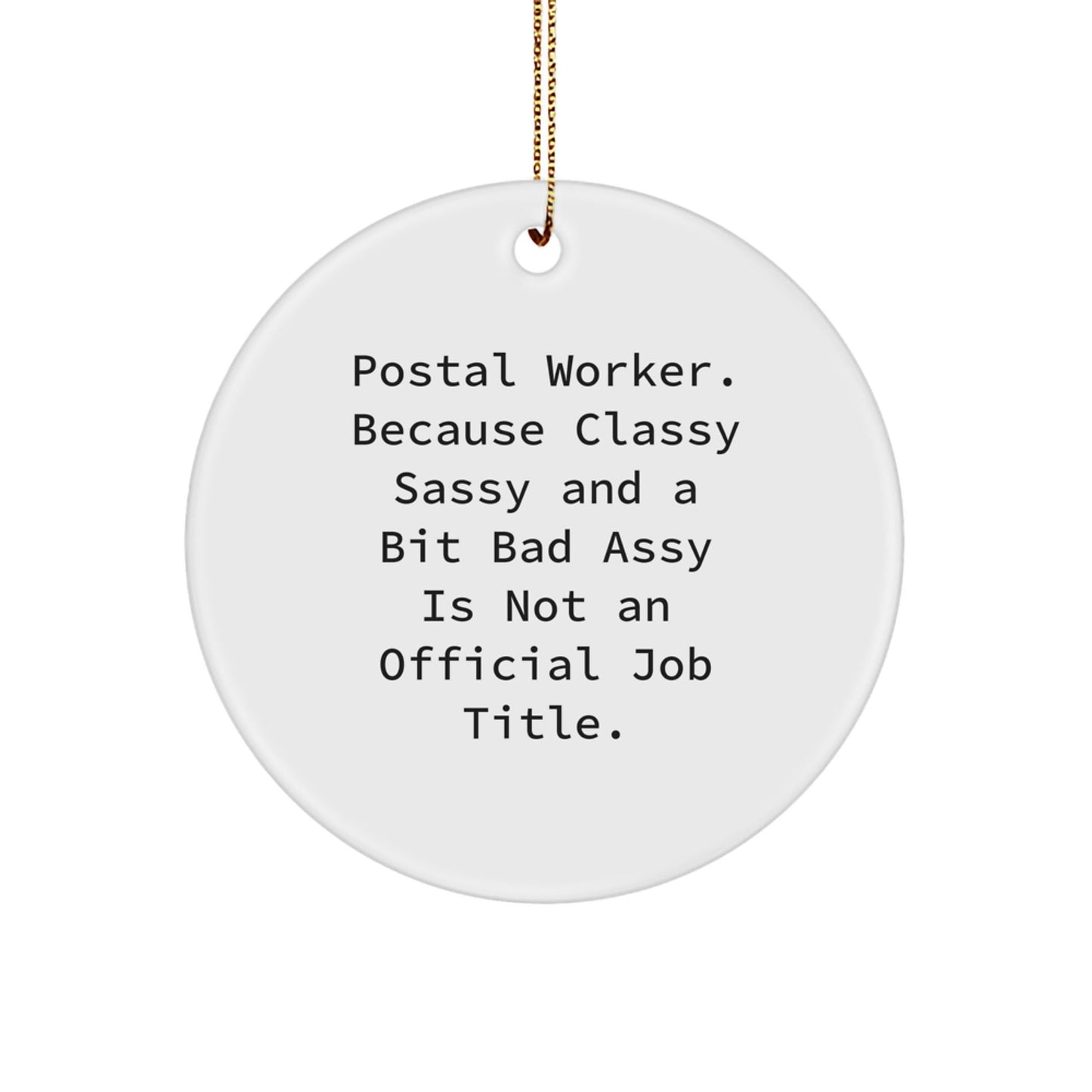 Funny Postal Worker Gifts for Men - Circle Ornament, Christmas Unique Gifts from Coworkers, Friends, Family - The Buy Boom