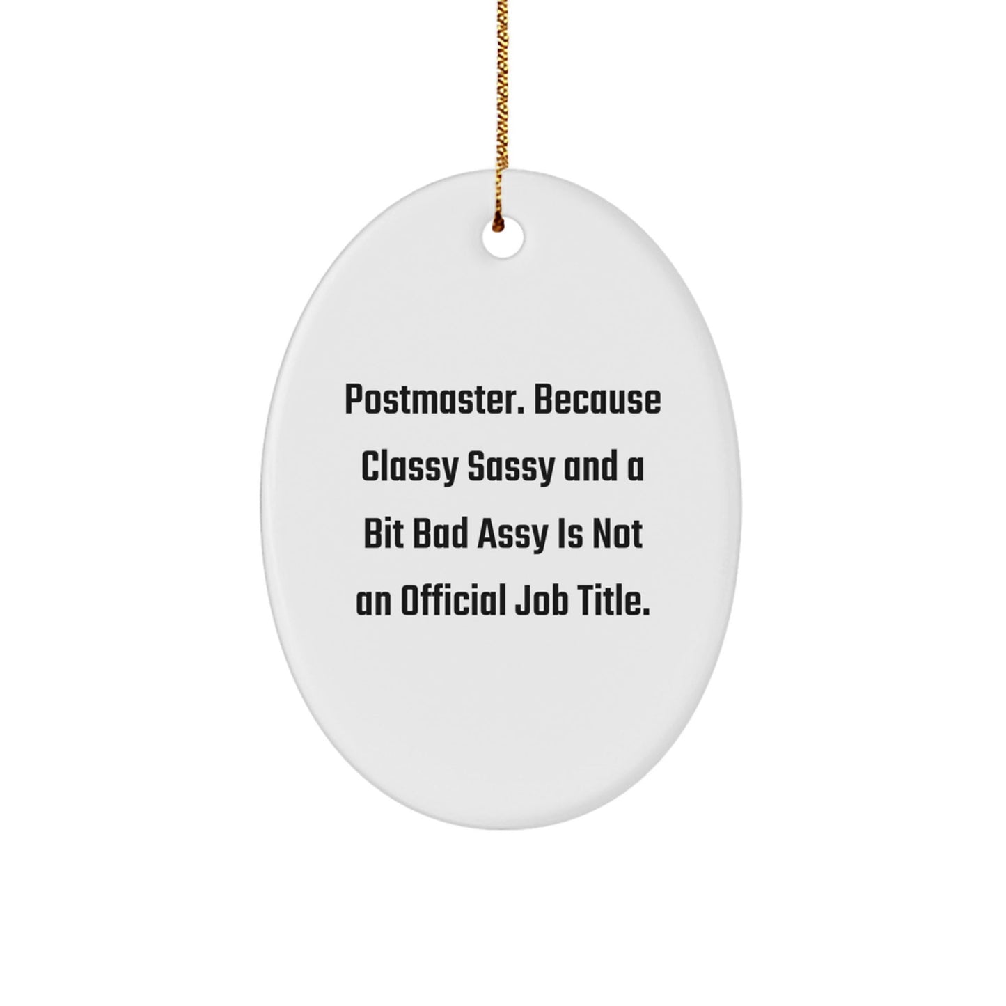 Funny Postmaster Gifts from Friends, Oval Ornament for Postmaster Appreciation Christmas Unique Gifts - The Buy Boom