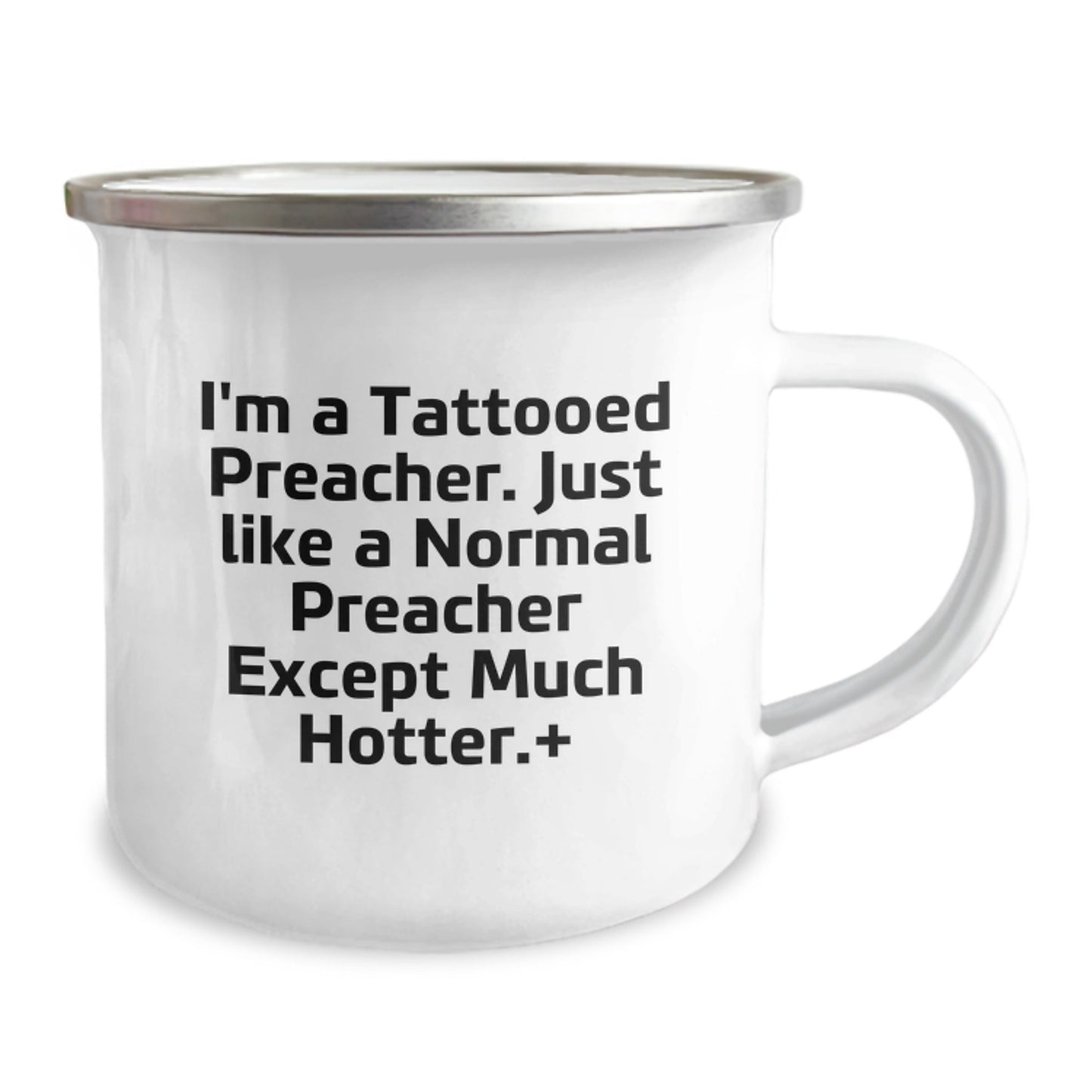 Funny Preacher Gifts, I'm A Tattooed Preacher, Unique Birthday Camping Mug for Men from Friends, Preacher Mug with Humor Quote - The Buy Boom