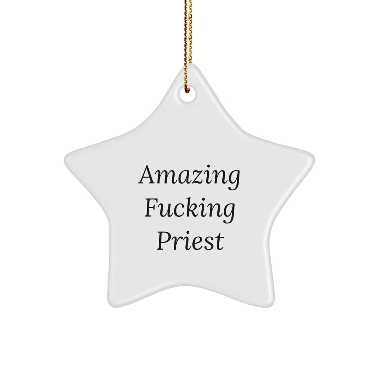 Funny Priest Star Ornament Gifts from Men for Priest Christmas Unique Presents - The Buy Boom