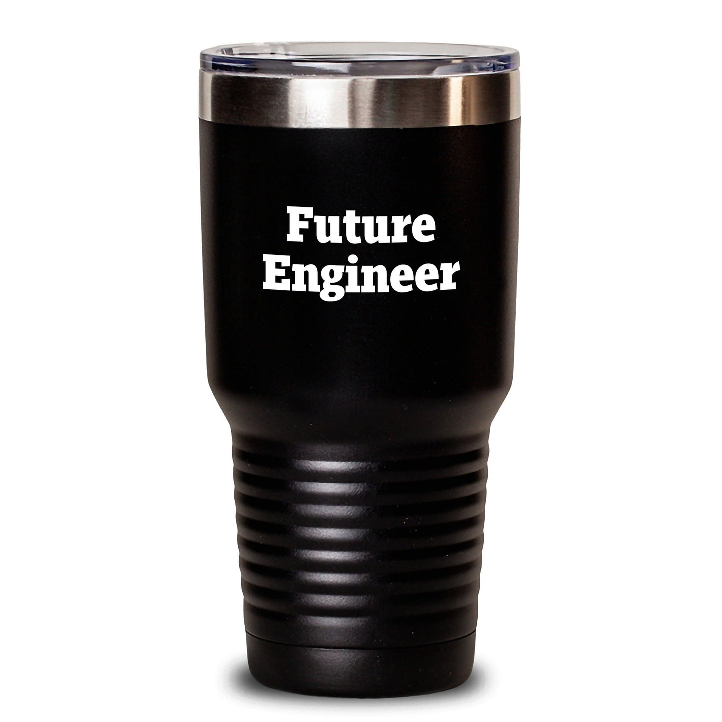 Funny Quote Future Engineer Gifts from Friends to Family - 20oz 30oz Stainless Steel Tumbler, Black, Keeps Drinks Hot Cold - The Buy Boom