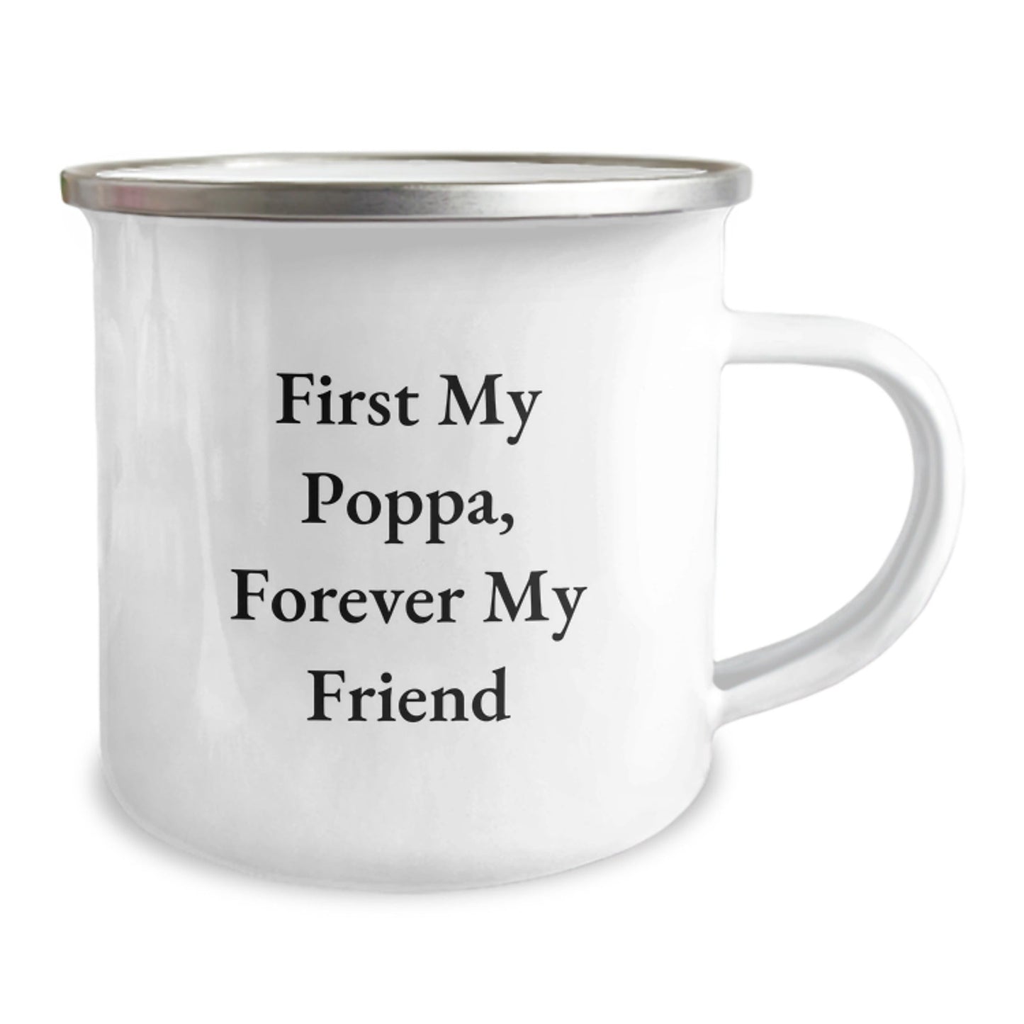 Funny Quote Poppa Gifts for Men, Christmas Unique Presents from Family to Dad, Camping Mug 12 oz Stainless Steel - The Buy Boom