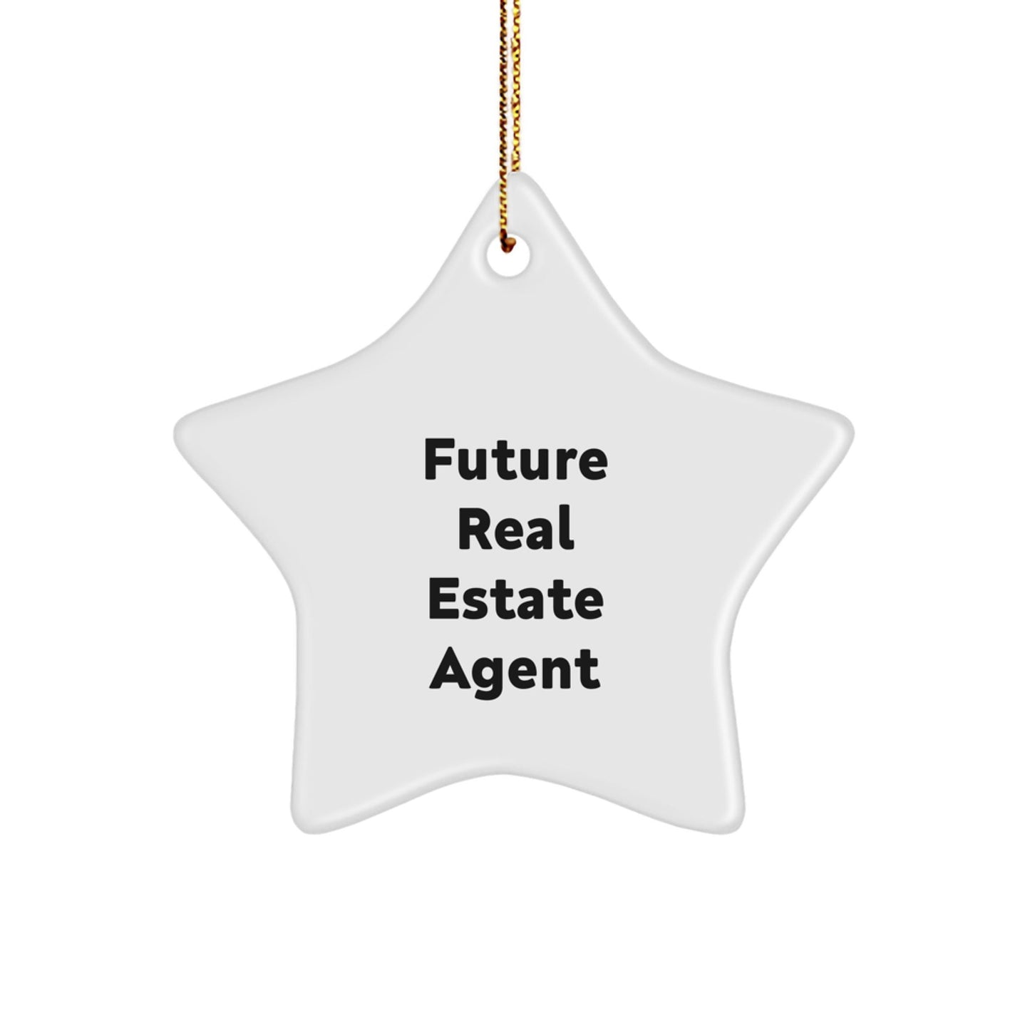 Funny Real Estate Agent Gifts for Him or Her, Future Real Estate Agent Star Ornament, Inspirational Quote - Gifts from Friends or Family for Christmas Unique Gifts - The Buy Boom