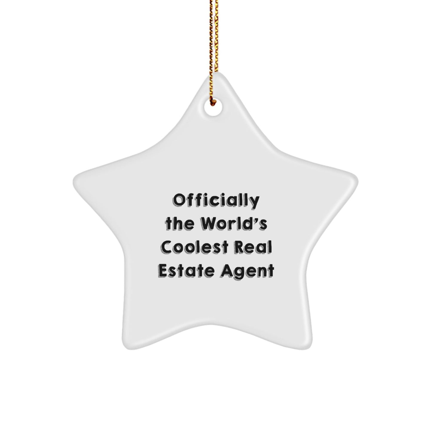 Funny Real Estate Agent Gifts, Officially The World's Coolest Real Estate Agent Star Ornament Gifts from Friends, Unique Christmas Unique Gifts for Real Estate Agent Men - The Buy Boom