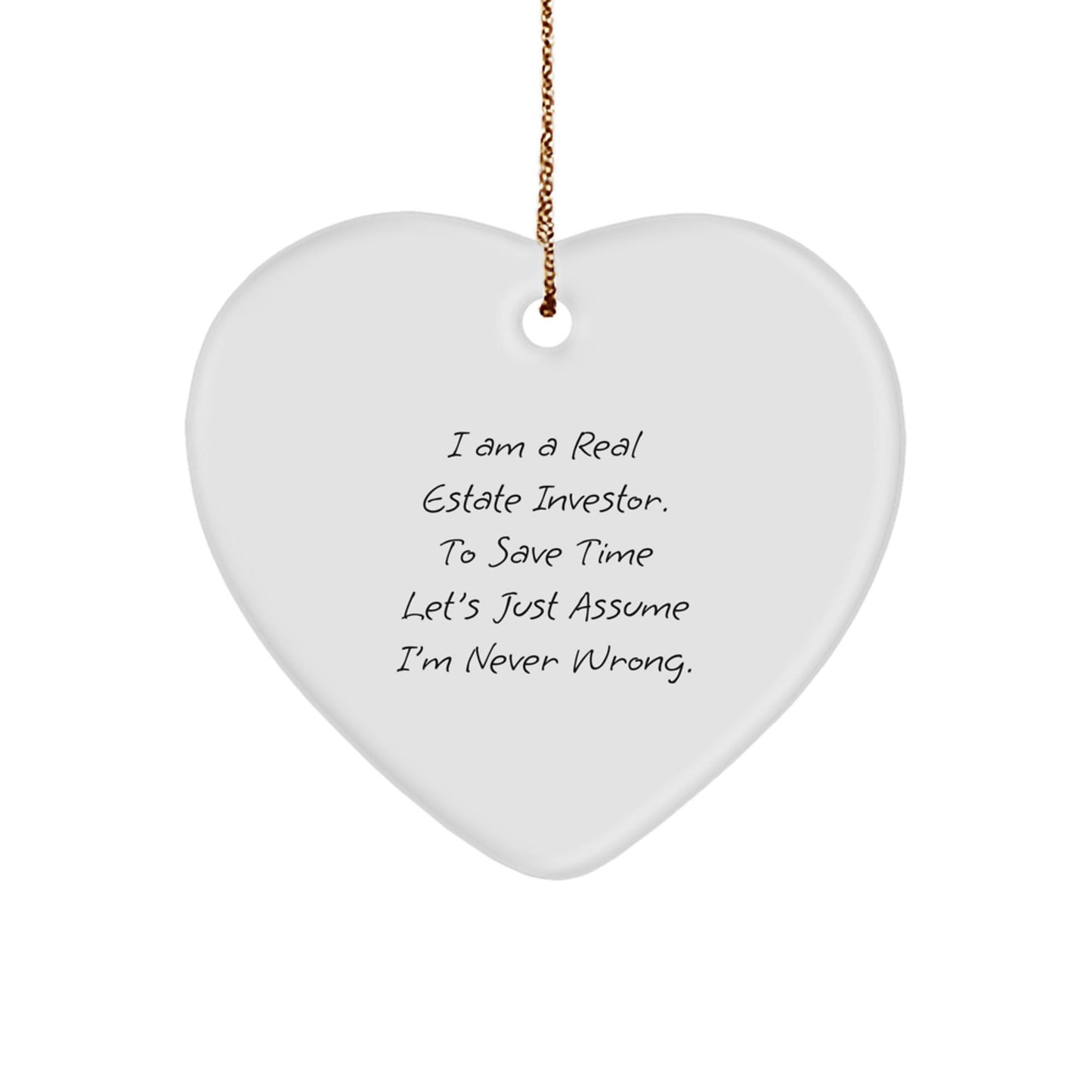Funny Real Estate Investor Heart Ornaments for Christmas Unique Gifts from Family to Men, Women, Friends, Colleagues, Real Estate Investor - The Buy Boom