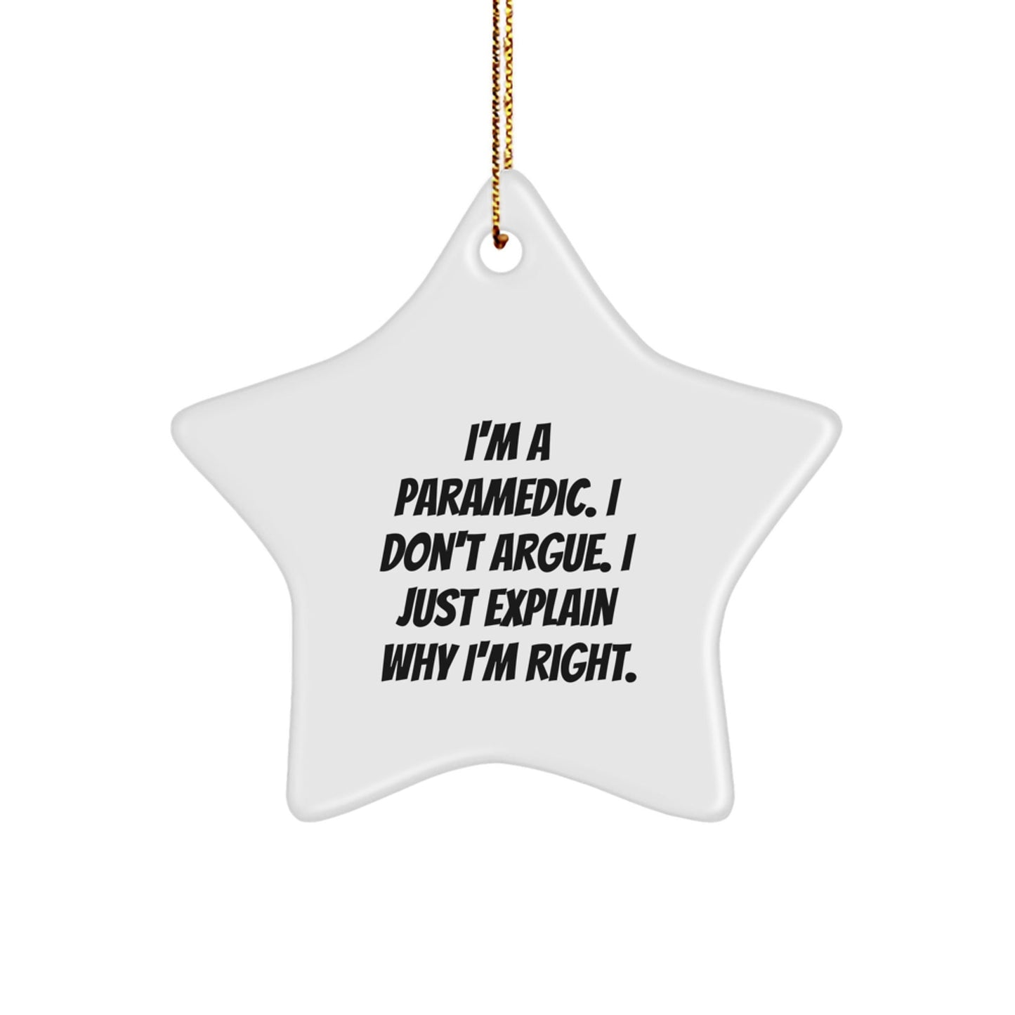 Funny Rescue Worker Gifts - Gifts from Men - Rescue Worker Star Ornament - Christmas Unique Gifts for Rescue Worker by Friends - The Buy Boom