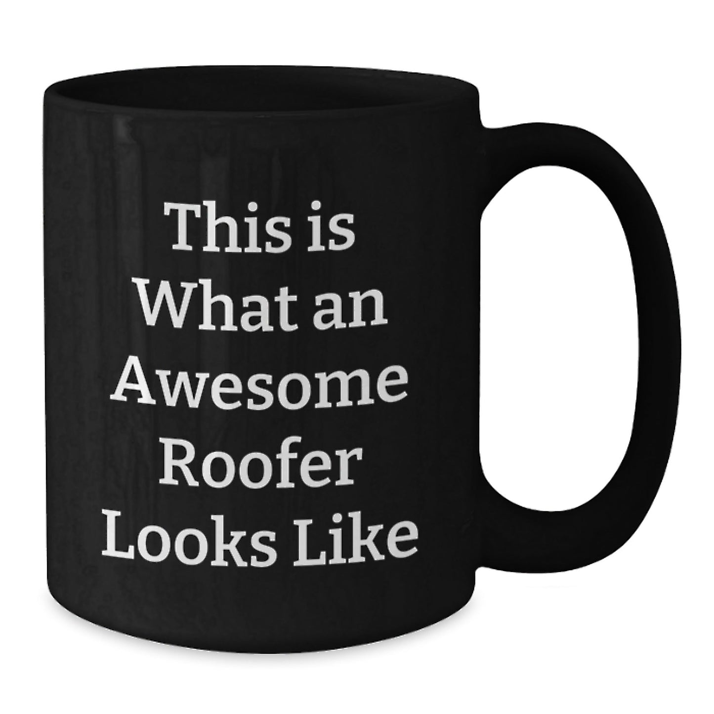 Funny Roofer Gifts from Friends for Men, 'This Is What An Awesome Roofer Looks Like' Black Coffee Mug, Unique Graduation Presents - The Buy Boom