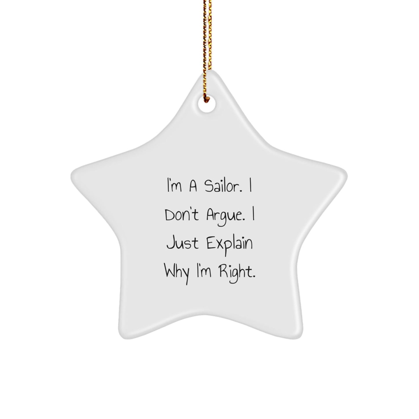 Funny Sailor Star Ornament for Christmas Unique Gifts from Friends to Men, Funny Christmas Star Decoration for Sailor Enthusiasts - The Buy Boom