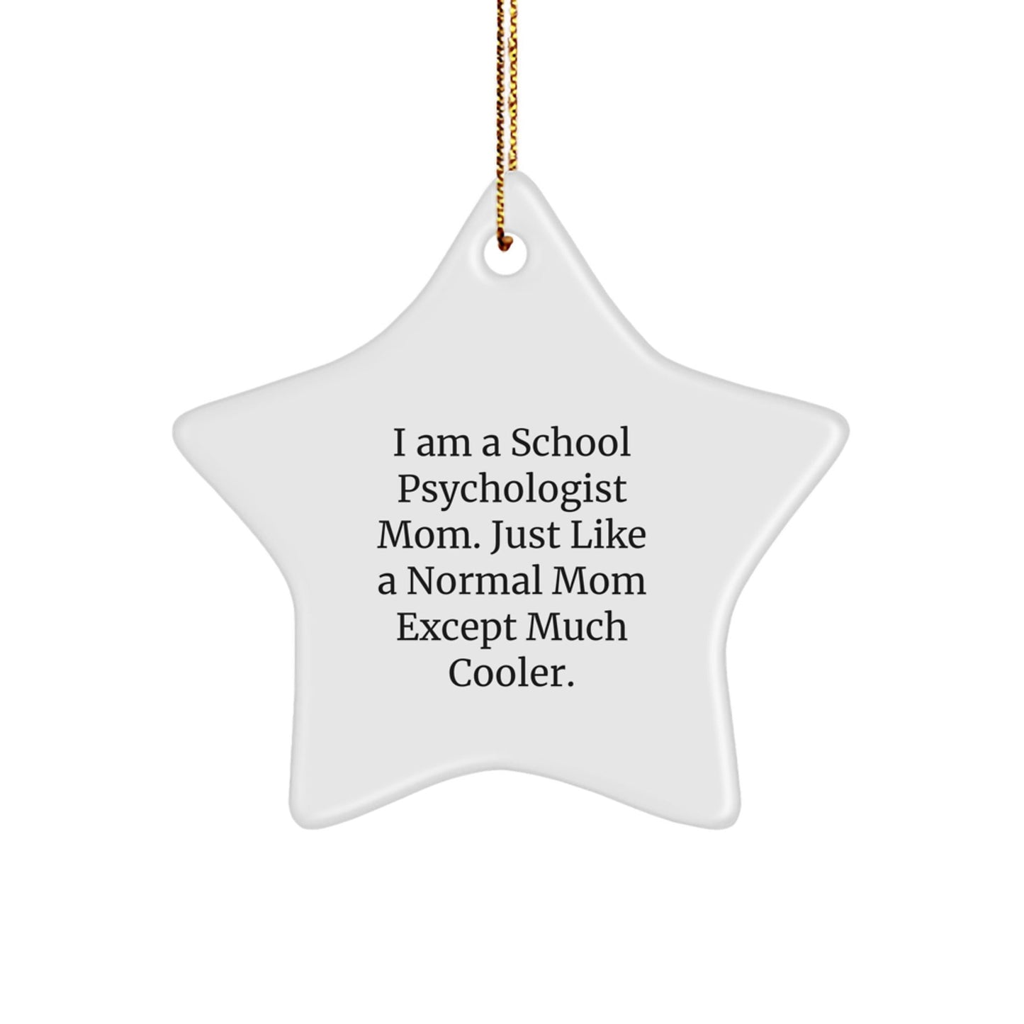Funny School Psychologist Mom Gifts, School Psychologist Star Ornament, Christmas Unique Gifts from Family, School Psychologist Christmas Decorations - The Buy Boom