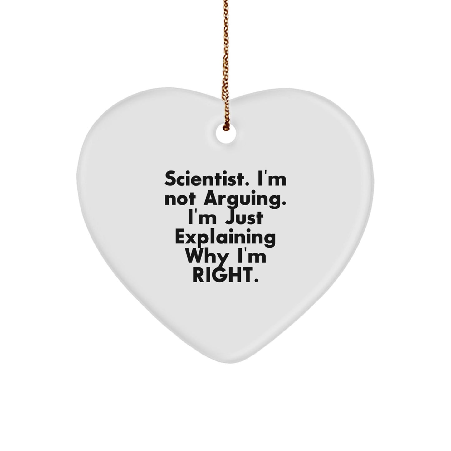 Funny Scientist Quotes Heart Ornament Gifts from Men to Women Friends or Coworkers for Christmas Unique Presents - The Buy Boom