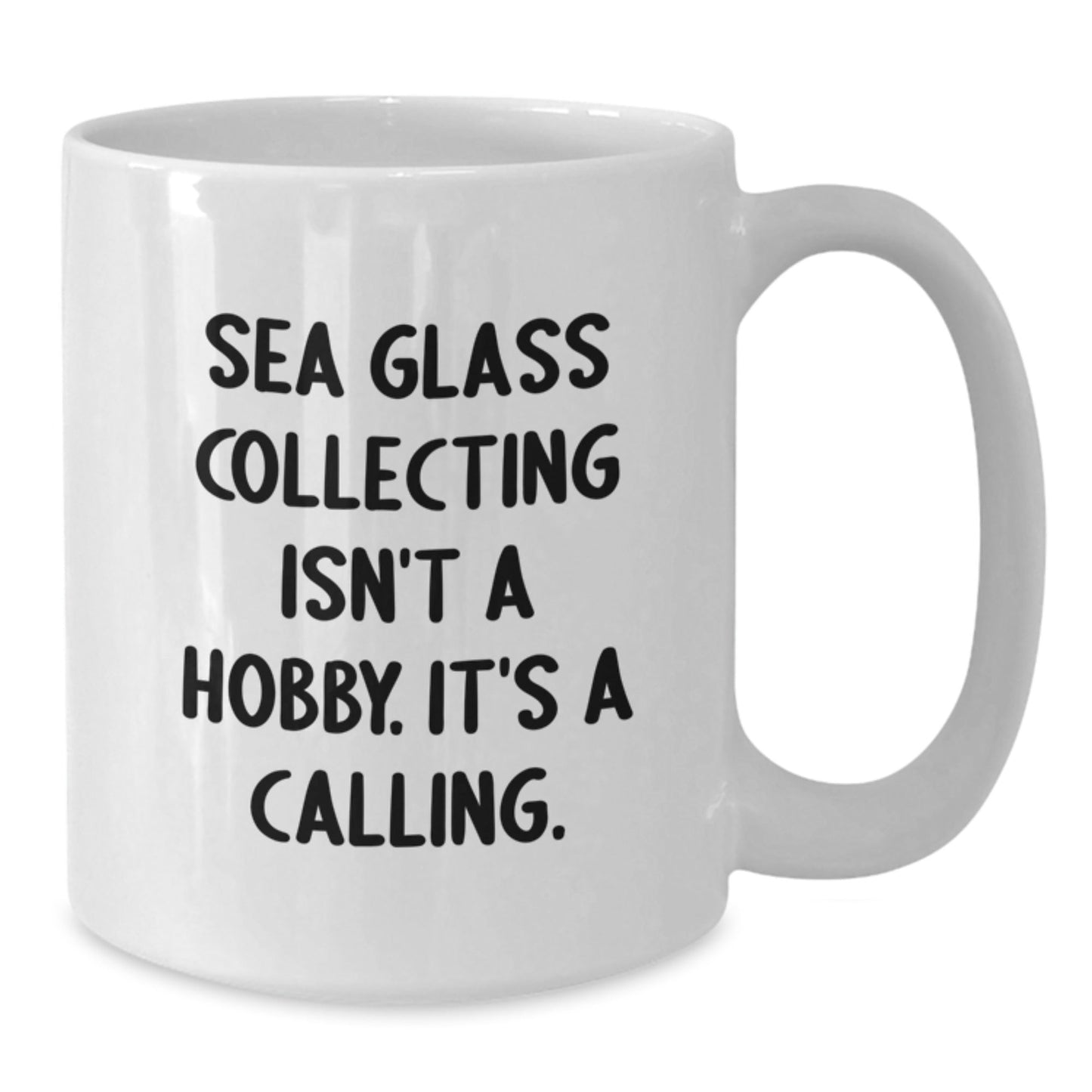 Funny Sea Glass Collecting Gifts for Women Friends from Men, Unique Christmas Unique Gifts for Sea Glass Collecting Lovers, White Coffee Mug - The Buy Boom
