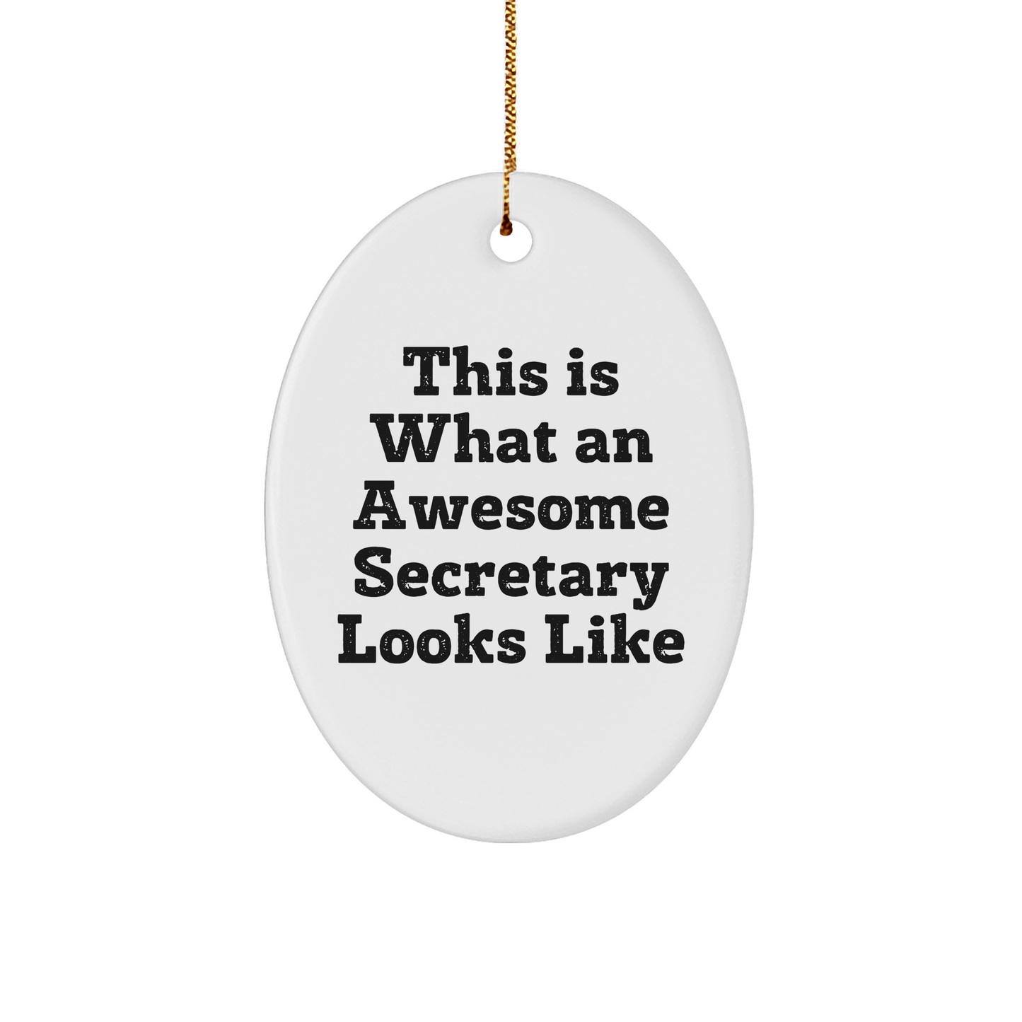 Funny Secretary Gifts from Friends - Oval Ornament, Christmas Unique Gifts for Her - The Buy Boom