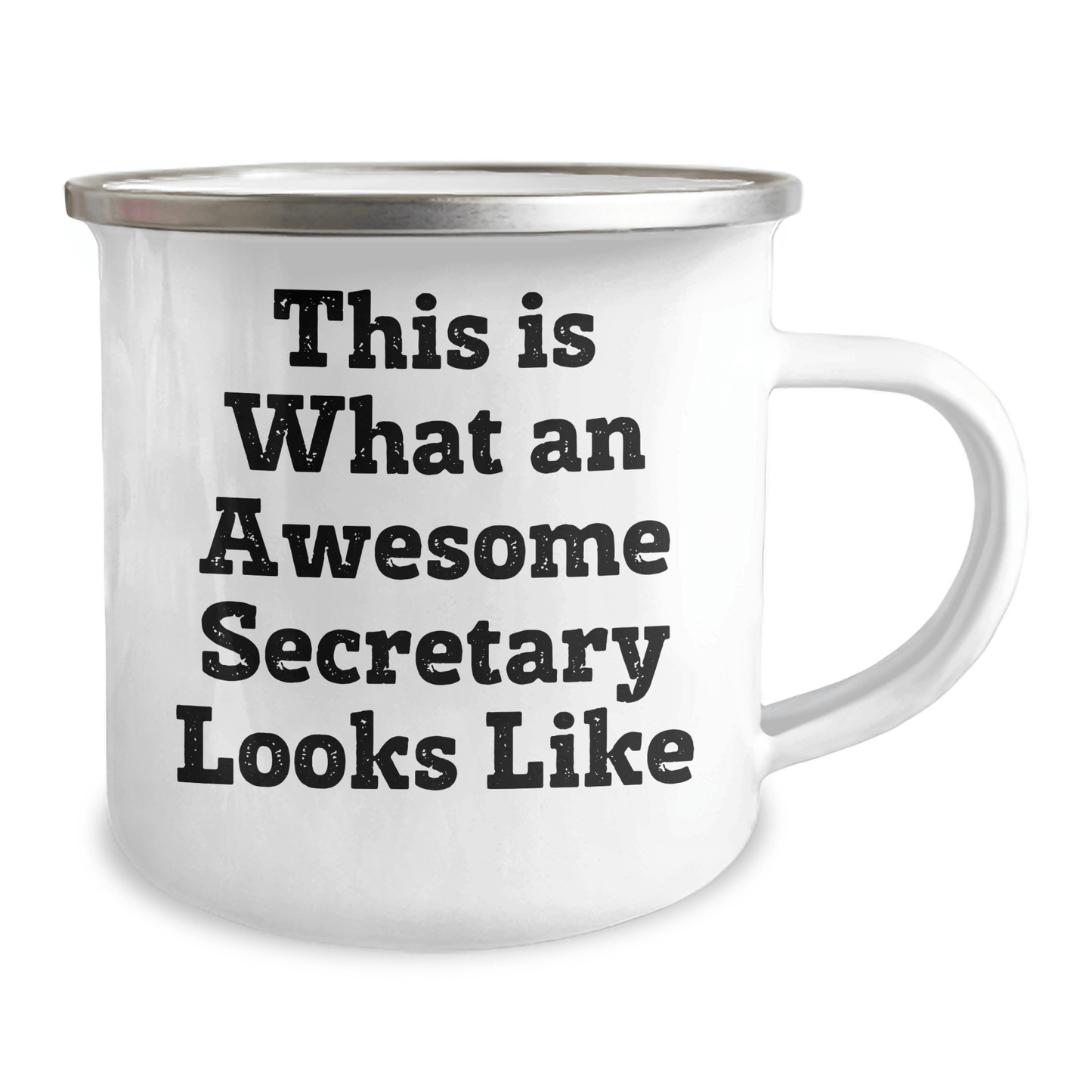 Funny Secretary Quotes Gifts from Family to Awesome Secretary, This Is What An Awesome Secretary Looks Like, Camping Mug for Men and Women, Father's Day Unique Gifts - The Buy Boom