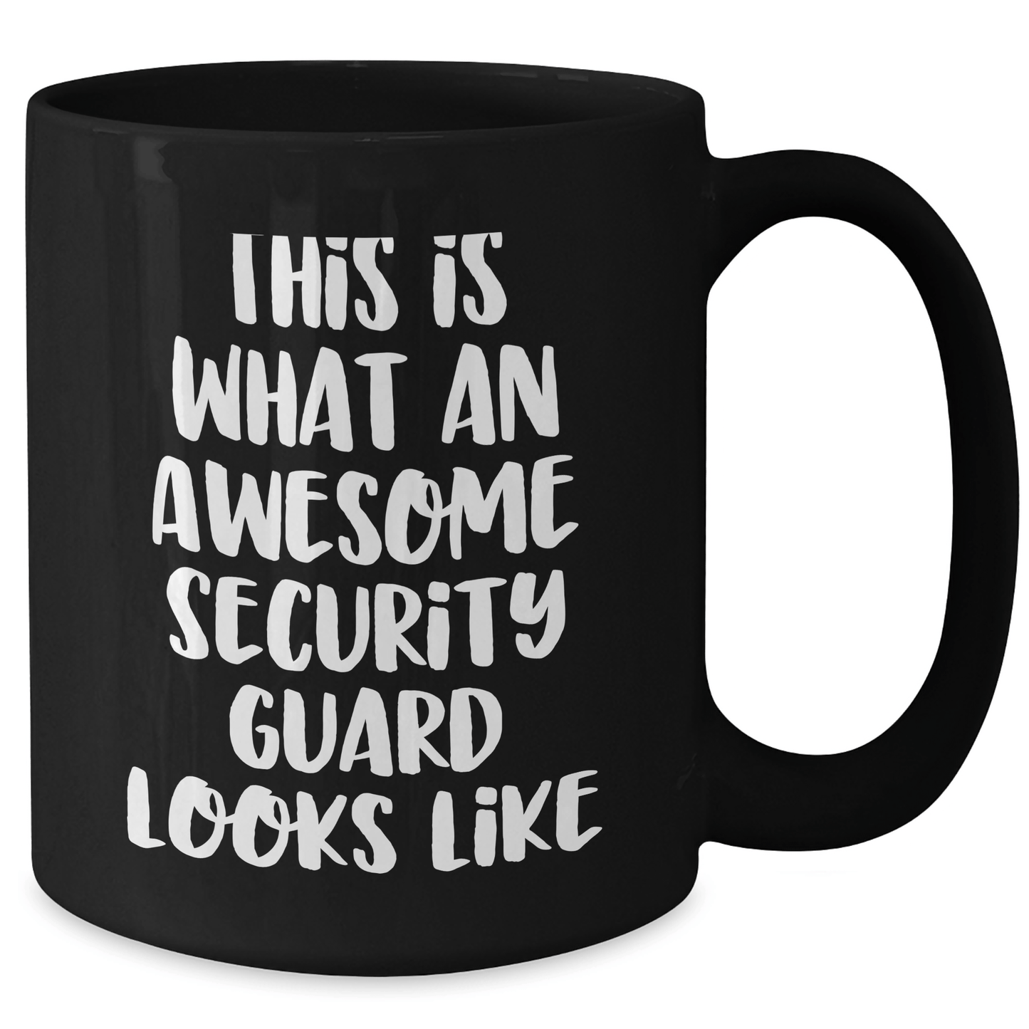Funny Security Guard Gifts from Friends for Awesome Security Guard Mugs on Father's Day - Black Ceramic Mugs with Inspirational Quote - The Buy Boom