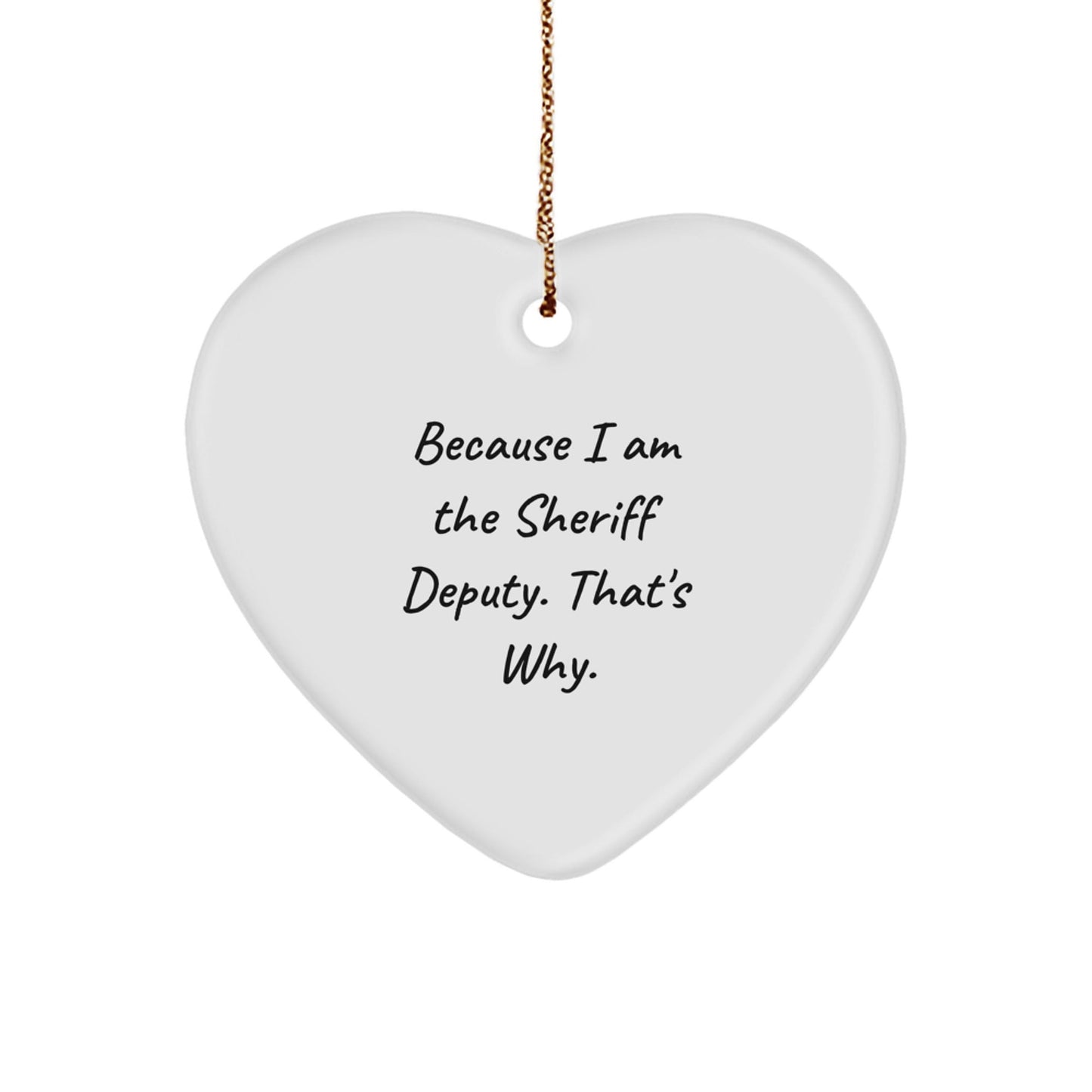 Funny Sheriff Deputy Heart Ornament Gifts from Family for Sheriff Deputy Deputy Christmas Unique Gifts - The Buy Boom
