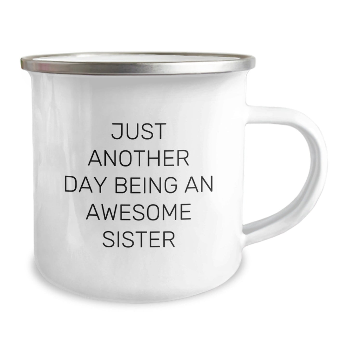 Funny Sister Gifts from Men, Women, Friends, Coworkers, Family - Christmas Unique Sister Camping Mug - Just Another Day Being An Awesome Sister - The Buy Boom
