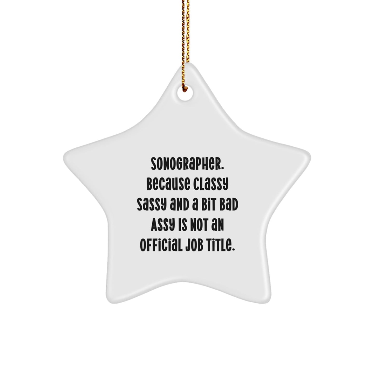 Funny Sonographer Gifts from Friends - Sonographer Star Ornament, Star Ornament for Sonographer, Christmas Unique Gifts for Sonographer - The Buy Boom
