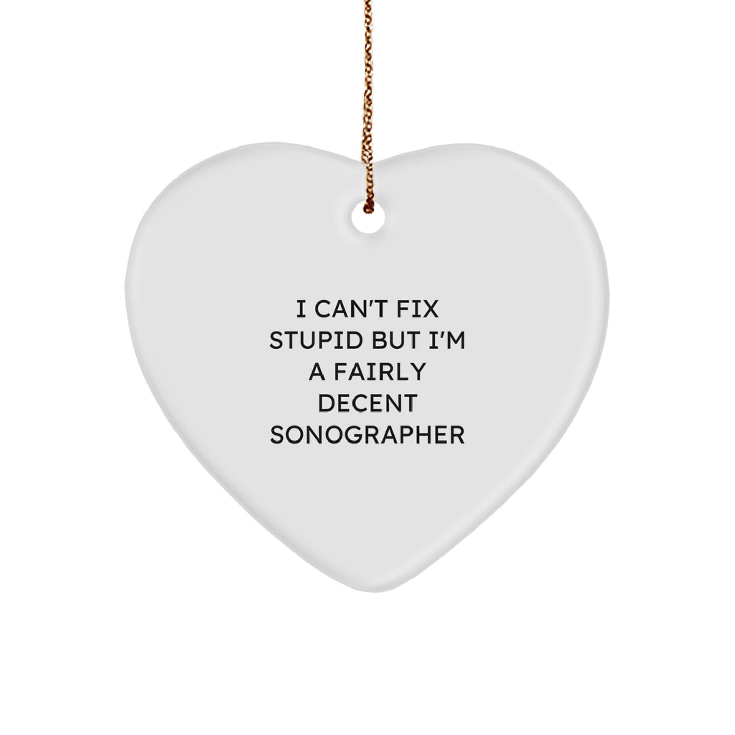 Funny Sonographer Heart Ornament Gifts from Men to Coworkers for Christmas Unique Gifts - The Buy Boom
