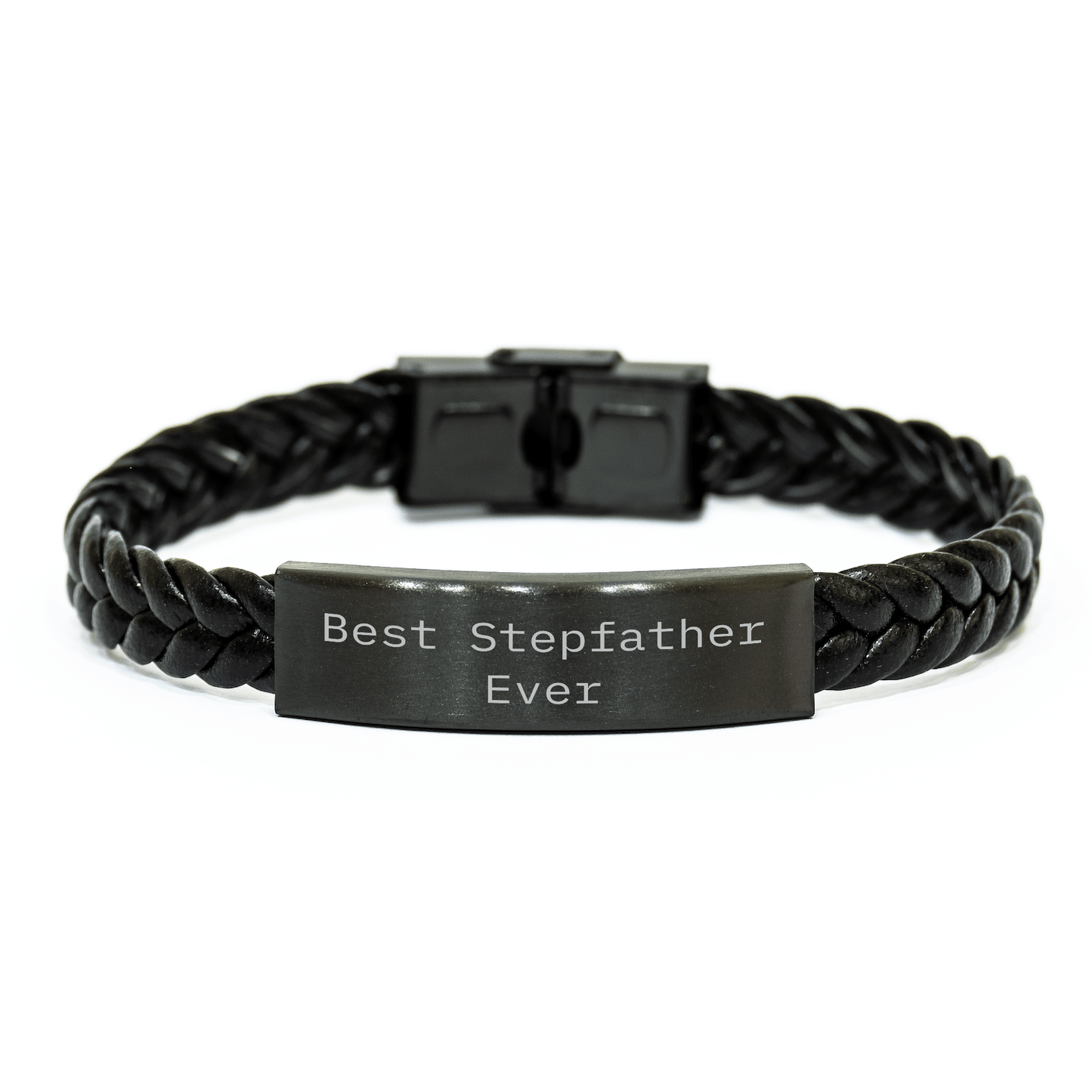 Funny Stepfather Gifts Best Ever Interlaced Leather Bracelet for Men Graduation Unique Gifts from Family - The Buy Boom