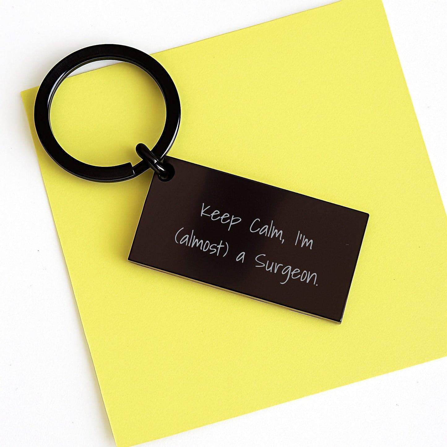 Funny Surgeon Keychain - Keep Calm, I'm (almost) A Surgeon. Gifts for Surgeons from Friends, Coworkers, or Family - Graduation Unique Gifts - The Buy Boom