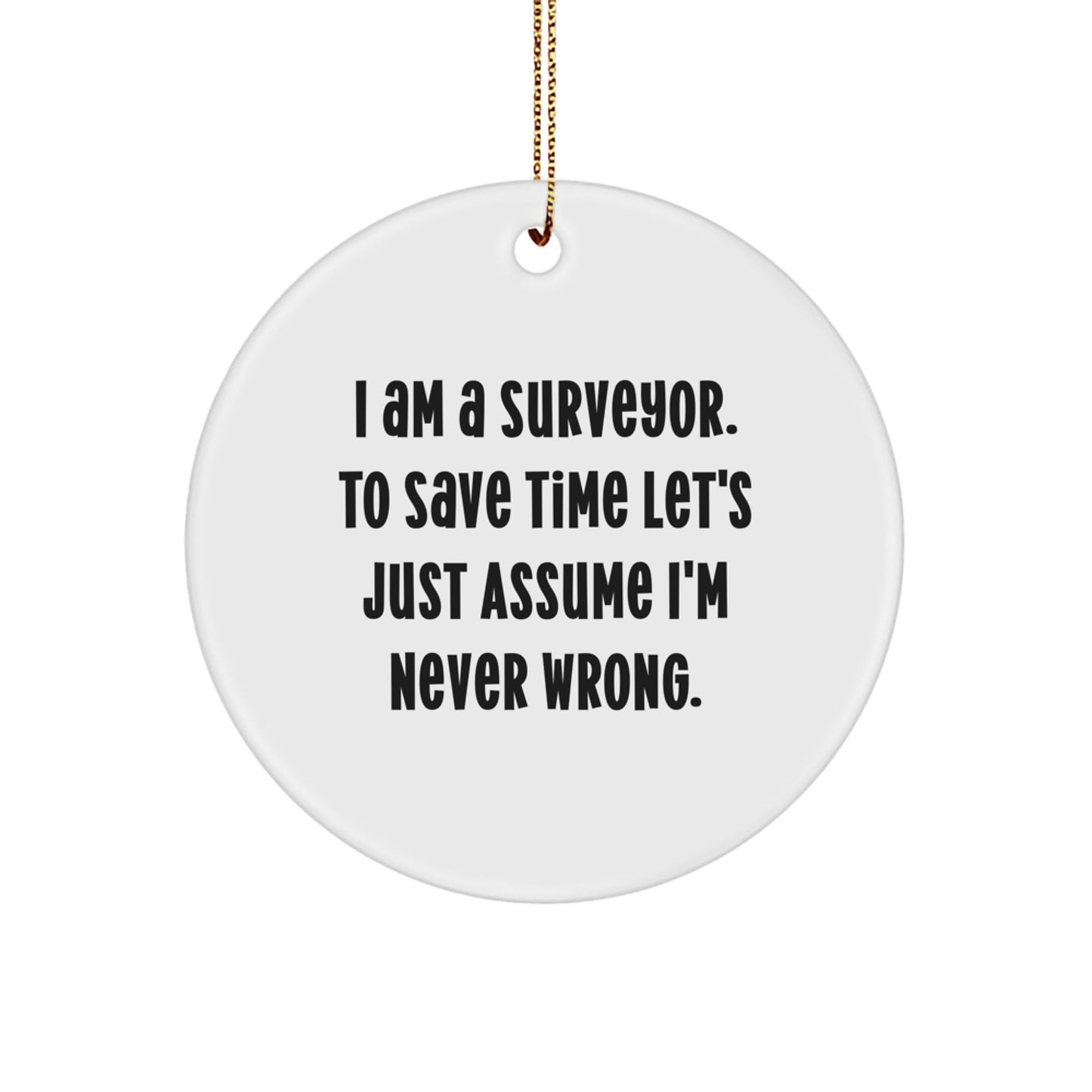 Funny Surveyor Gifts from Friends, Cute Circle Ornament for Surveyor Men, Inspirational Christmas Unique Gift for Surveyor Enthusiasts - The Buy Boom