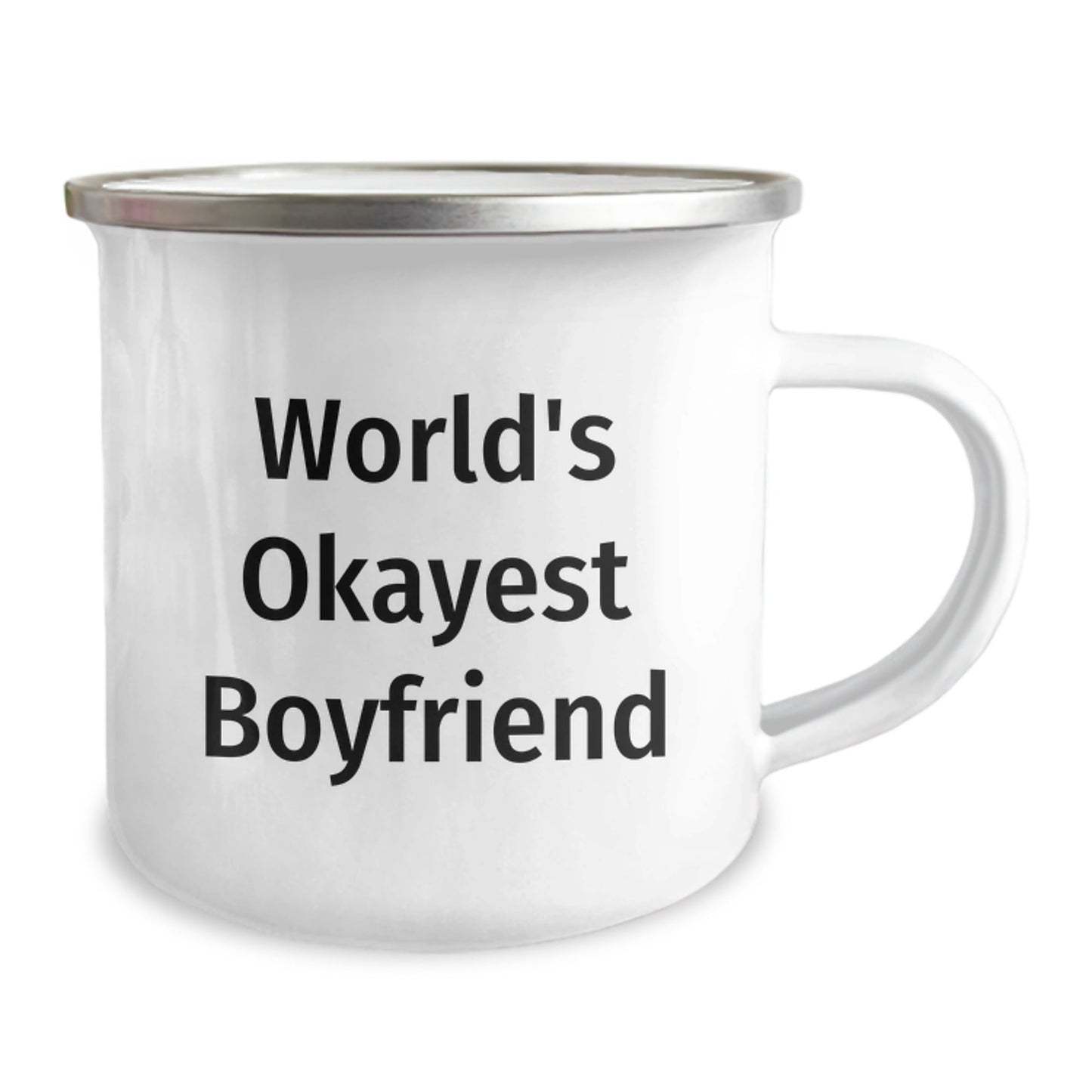 Funny Sweetheart Gifts from Men to Sweetheart, World's Okayest Sweetheart Camping Mug for Graduation, 12 oz Stainless Steel with Enamel Finish - The Buy Boom