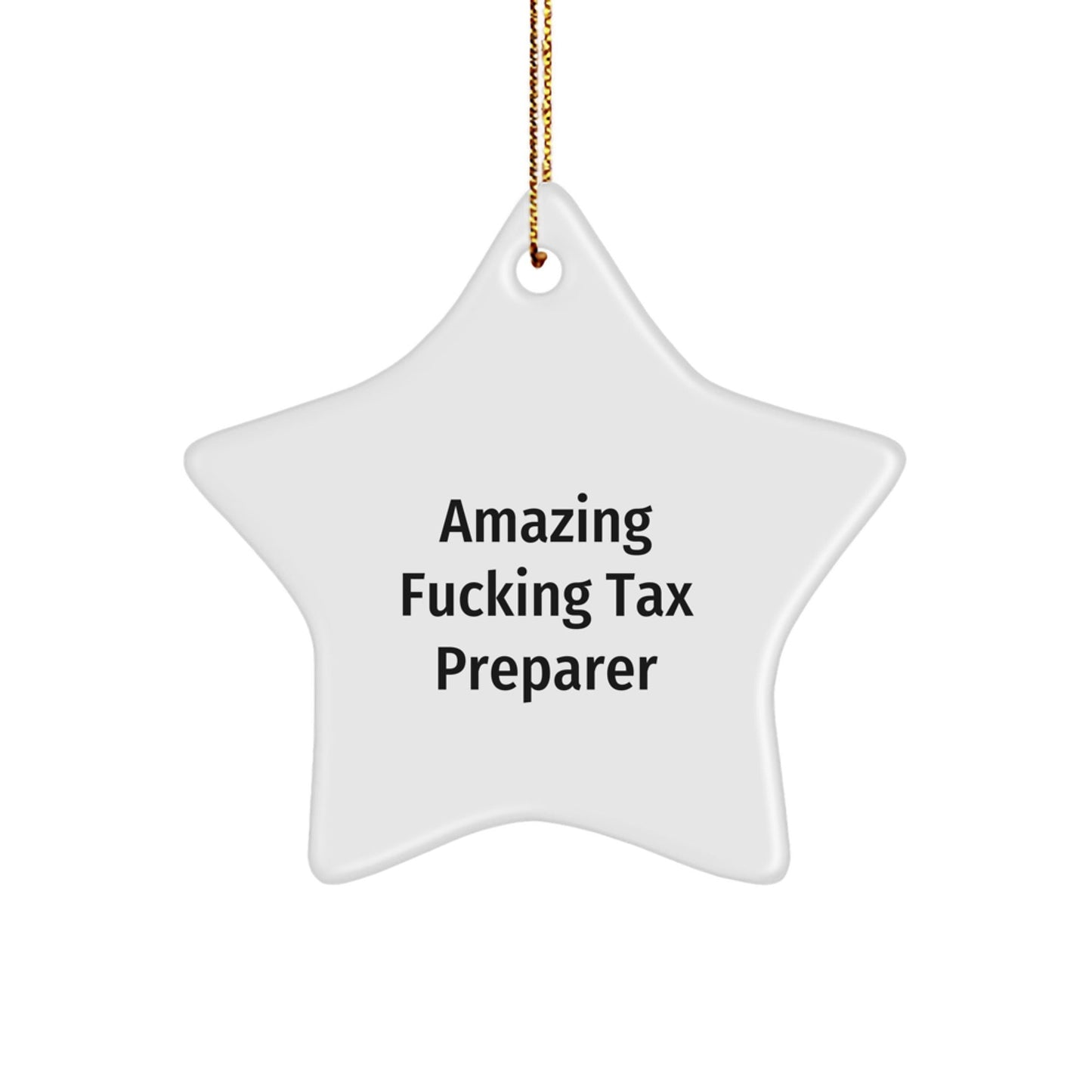 Funny Tax Preparer Gifts from Friends, Christmas Unique Star Ornaments for Men, Women, Coworkers, Family - The Buy Boom