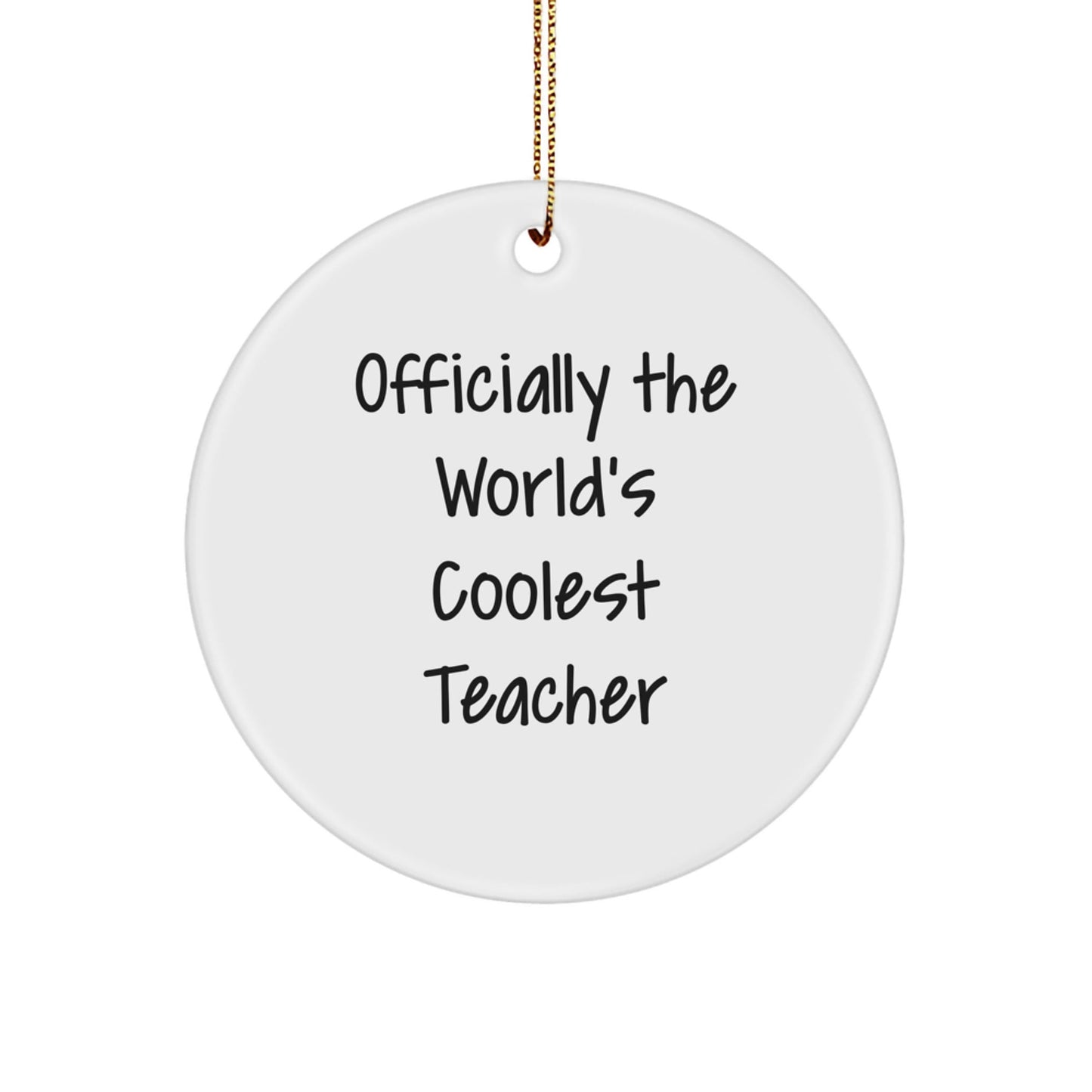 Funny Teacher Christmas Circle Ornaments for Teachers Gifts from Friends, Funny Teacher Christmas Circle Ornament with Inspirational Quote, Gifts for Teacher Men Women - The Buy Boom