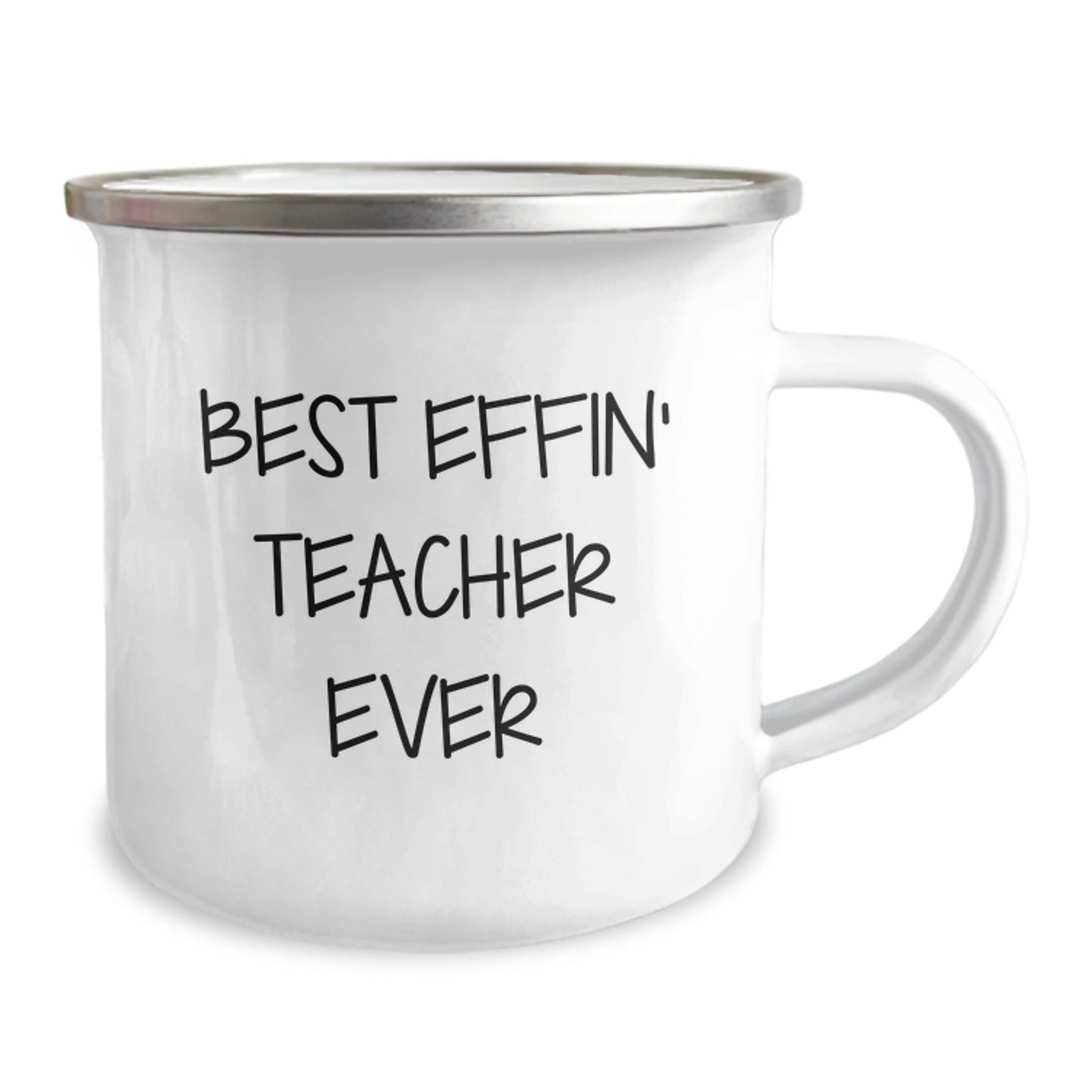Funny Teacher Gifts from Men to Best Effin' Teacher Ever, Christmas Unique Mugs for Teachers, Camping Mug with Quote - The Buy Boom