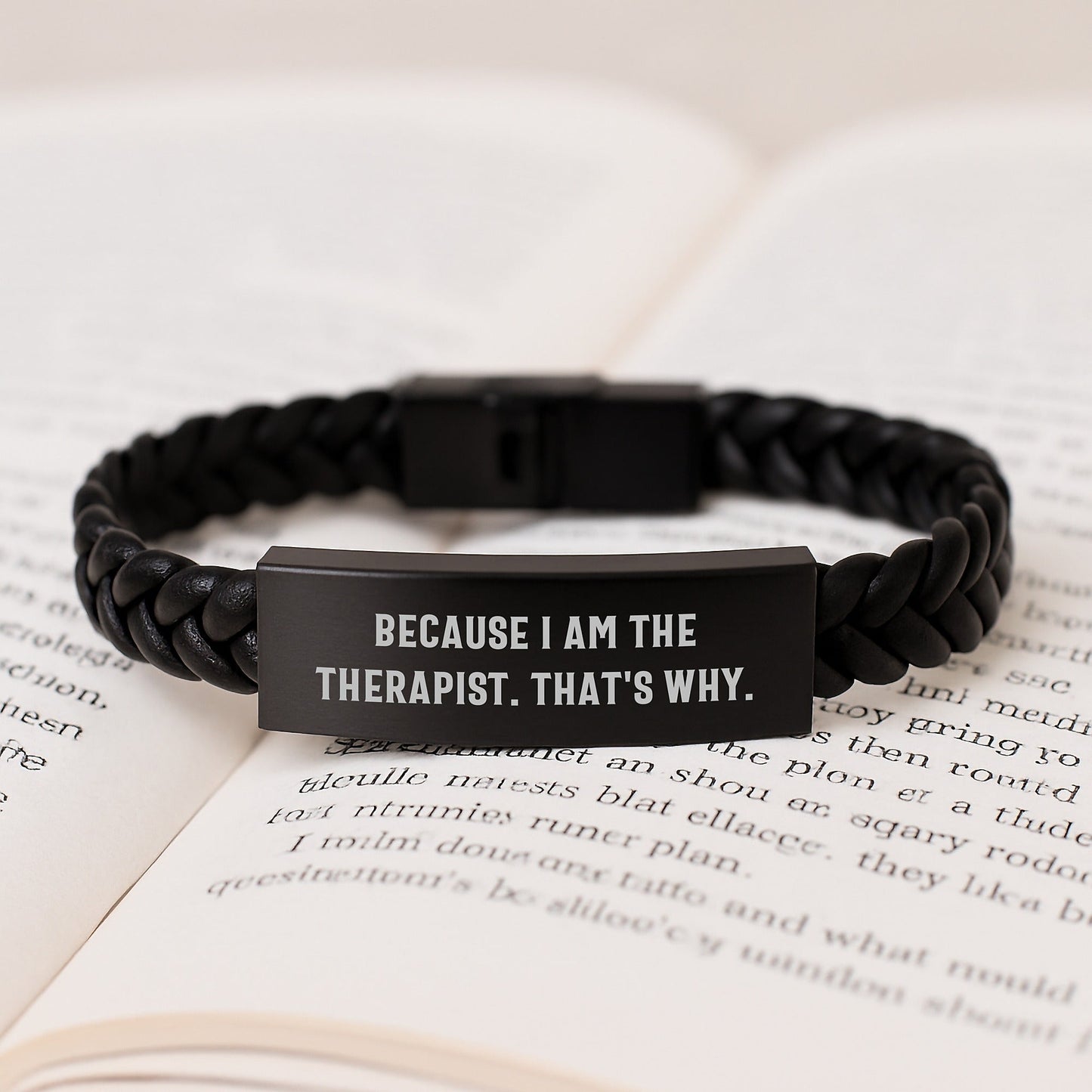 Funny Therapist Gifts from Friends for Therapist Interlaced Leather Bracelet, Christmas Unique Gifts for Men and Women - The Buy Boom