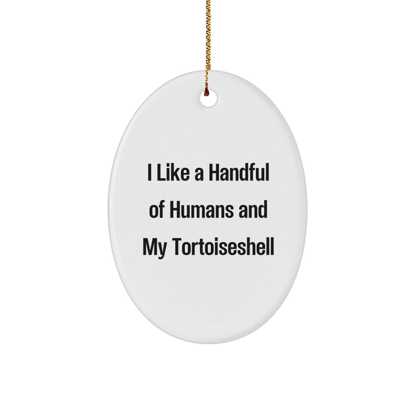 Funny Tortoiseshell Cat Lover Gifts from Friends to Family - Oval Ornament with Vibrant Colors - The Buy Boom
