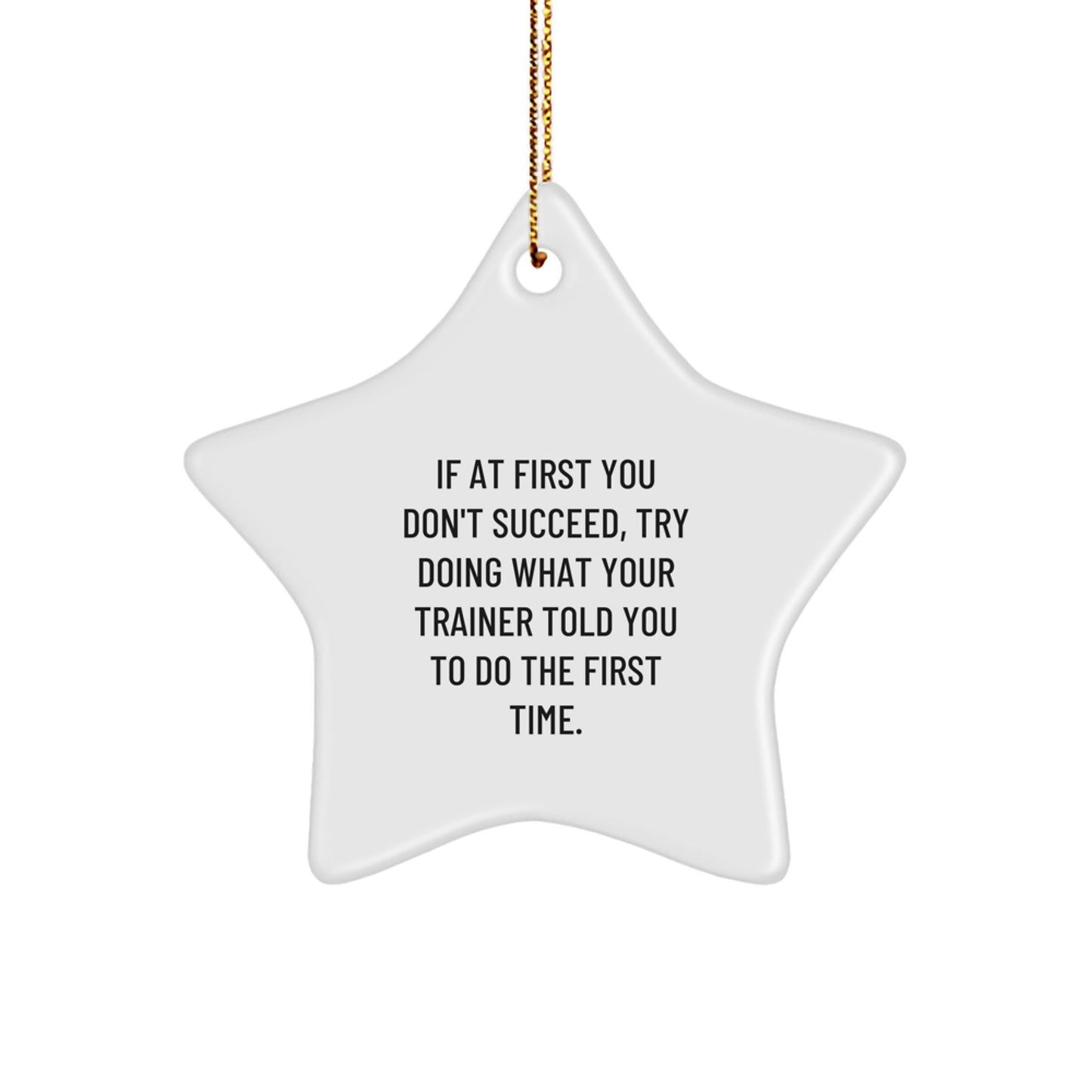 Funny Trainer Star Ornament Gifts from Men to Friends, Trainer Motivation Decorations for Christmas Unique Gifts - The Buy Boom