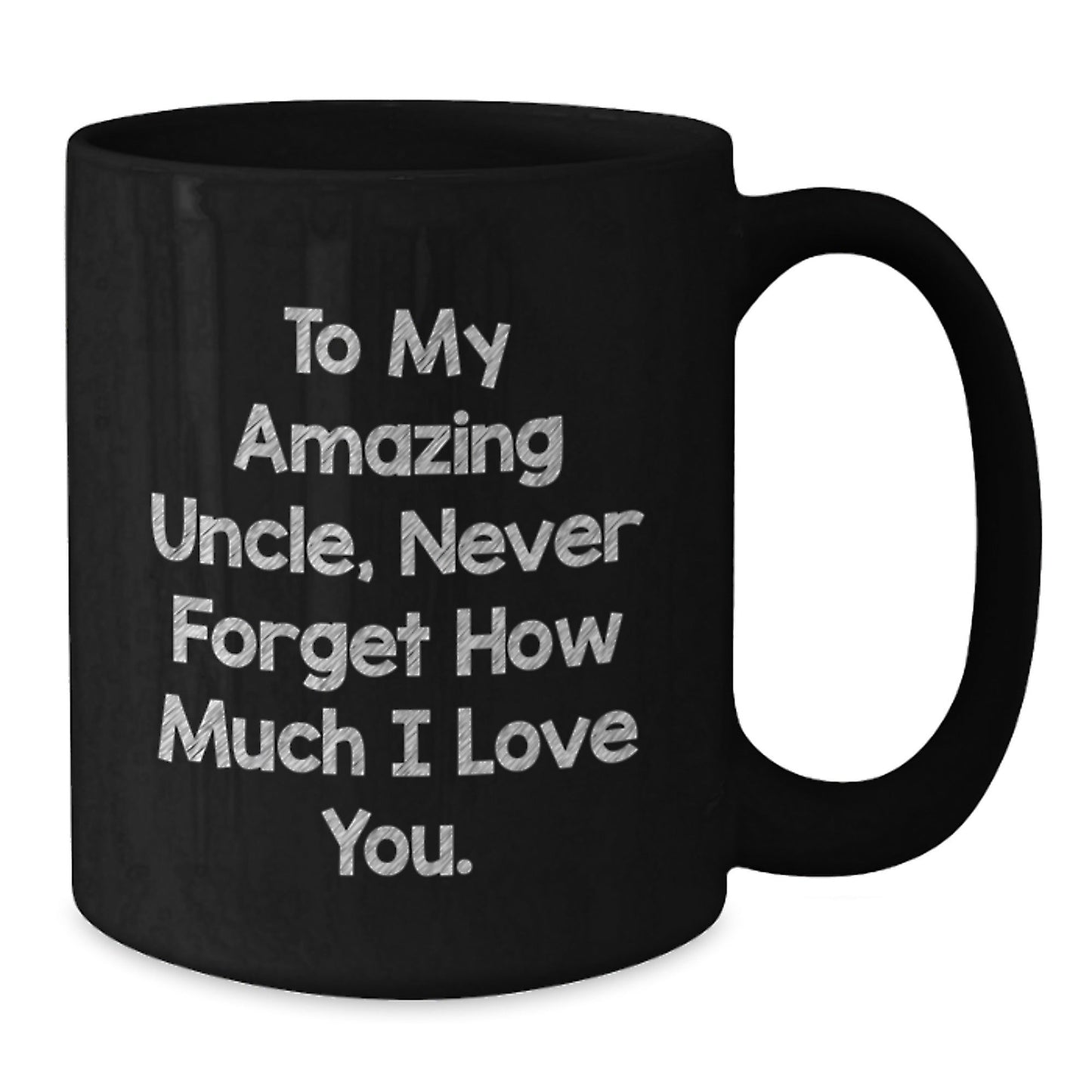 Funny Uncle Birthday Unique Gifts from Men to My Amazing Uncle Never Forget How Much I Love You Black Coffee Mug - The Buy Boom