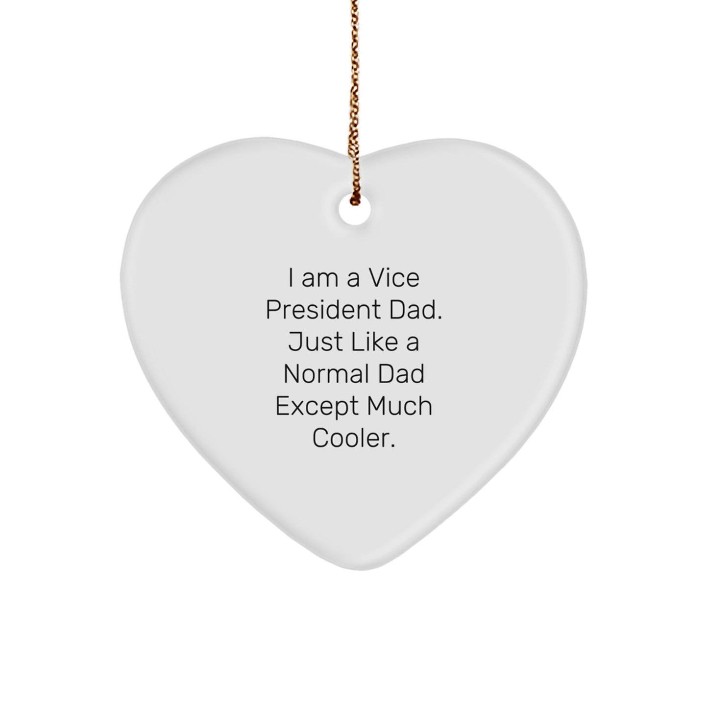 Funny Vice President Heart Ornament Gift for Dad - Men Gifts from Family to Friends - Christmas Unique Gifts for Him - The Buy Boom