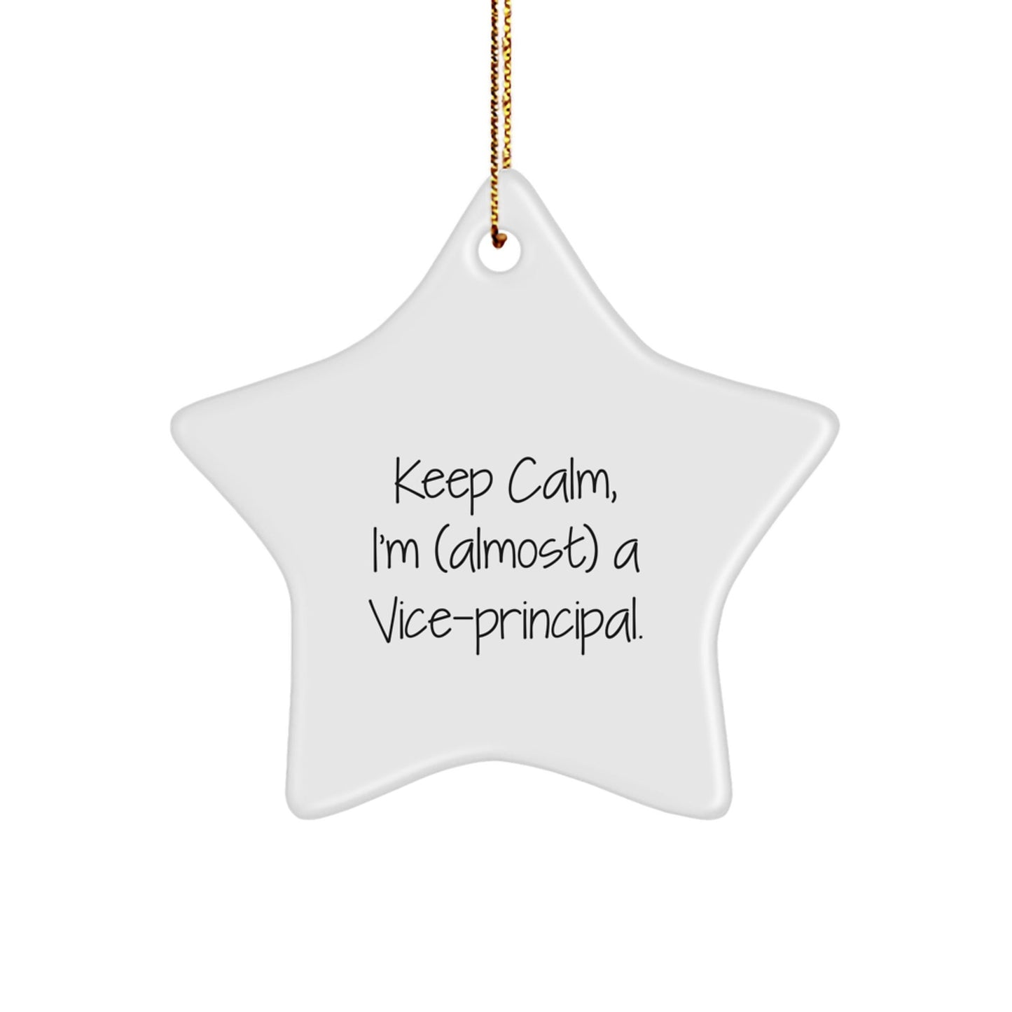Funny Vice - principal Gifts from Friends, Keep Calm, I'm (almost) A Vice - principal. Star Ornament for Vice - principal - The Buy Boom