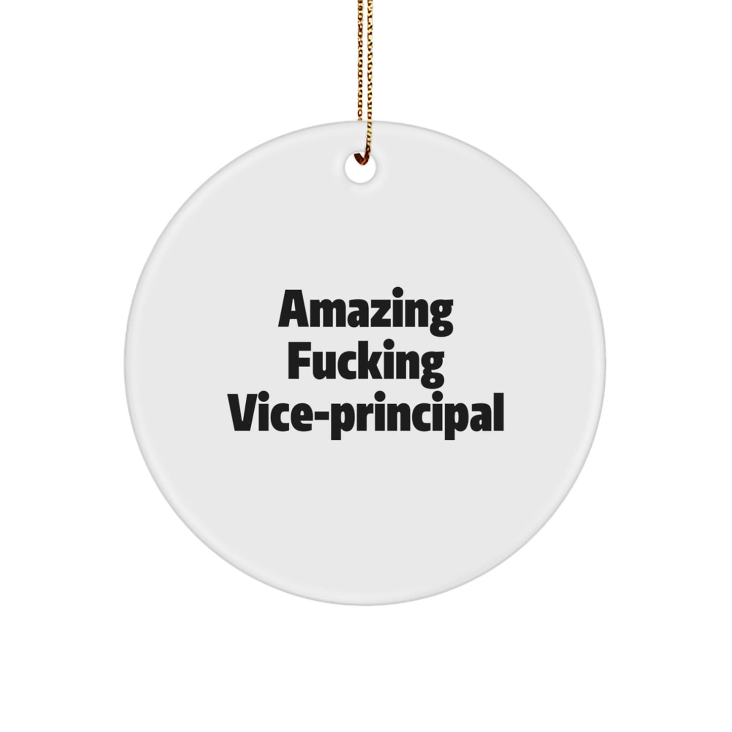 Funny Vice - principal Gifts from Men to Vice - principal, Amazing F - king Vice - principal Christmas Unique Gifts, Circle Ornament for Vice - principal - The Buy Boom