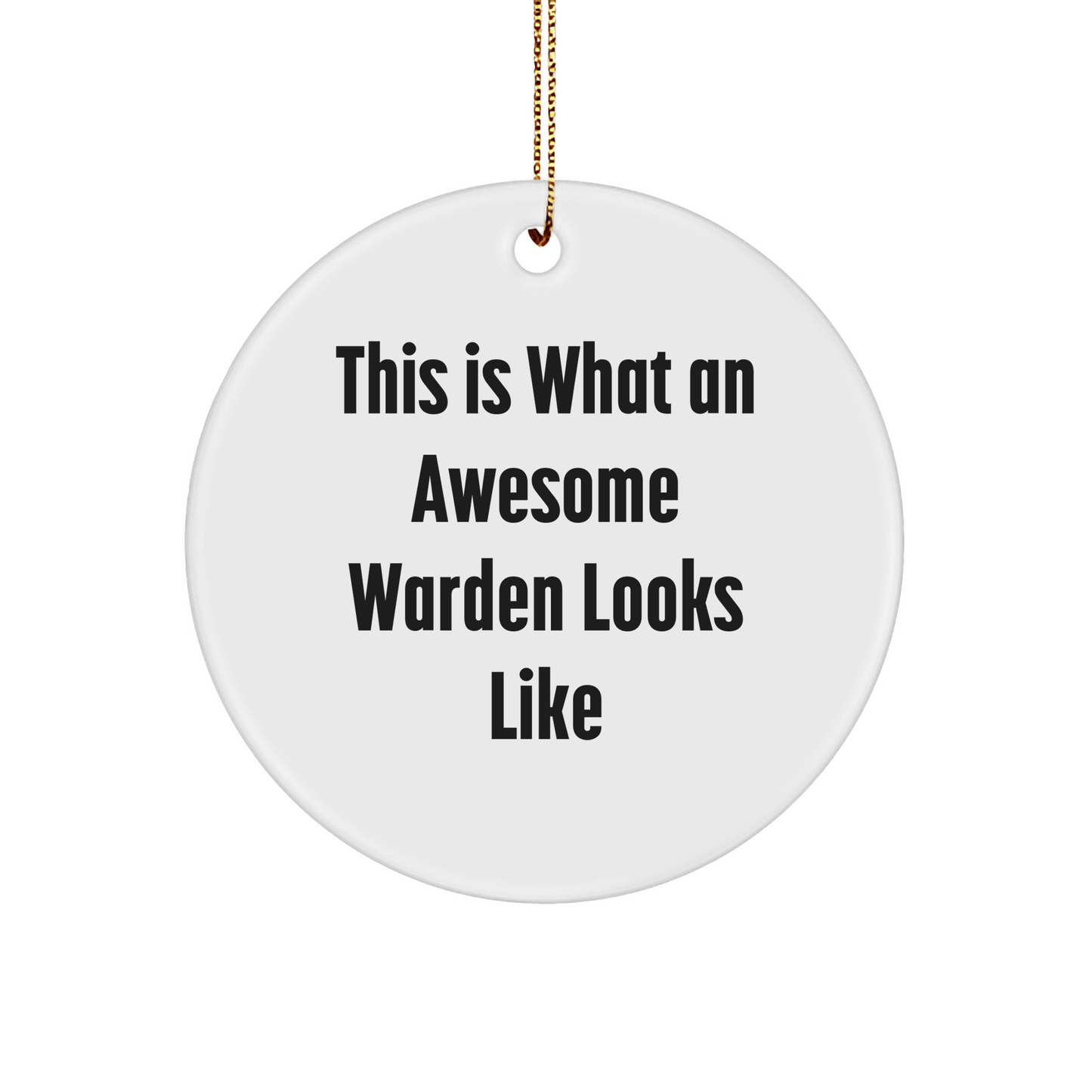 Funny Warden Gifts, Circle Ornament, Inspirational Quote for Men, Women, Friends, and Family - Gifts from Warden Lovers, Perfect for Christmas Unique Gifts - The Buy Boom