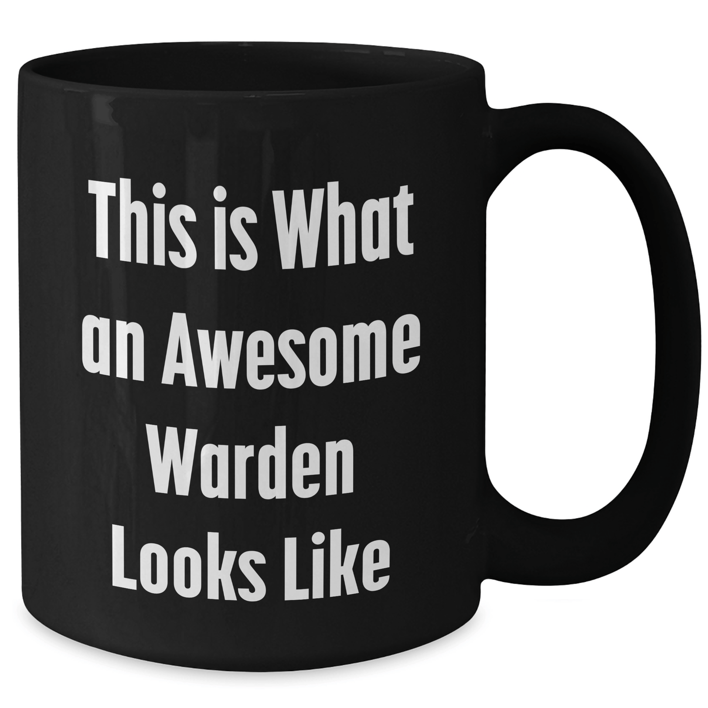 Funny Warden Gifts for Men from Friends - This Is What An Awesome Warden Looks Like Black Coffee Mug, Perfect for Father's Day Unique Gifts - The Buy Boom